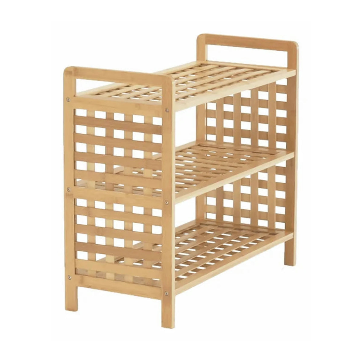 Pantofar SOVETO TYP 2, bambus natural, lemn bambus lacuit, 60x28x55 cm