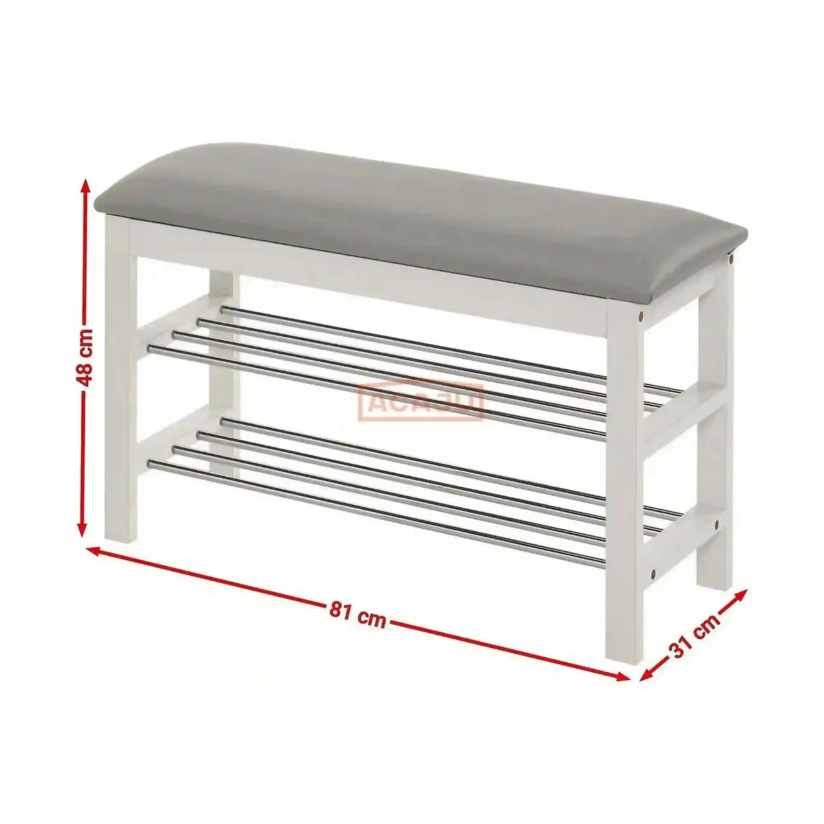 Pantofar ST11, gri/alb, 81x31x48 cm
