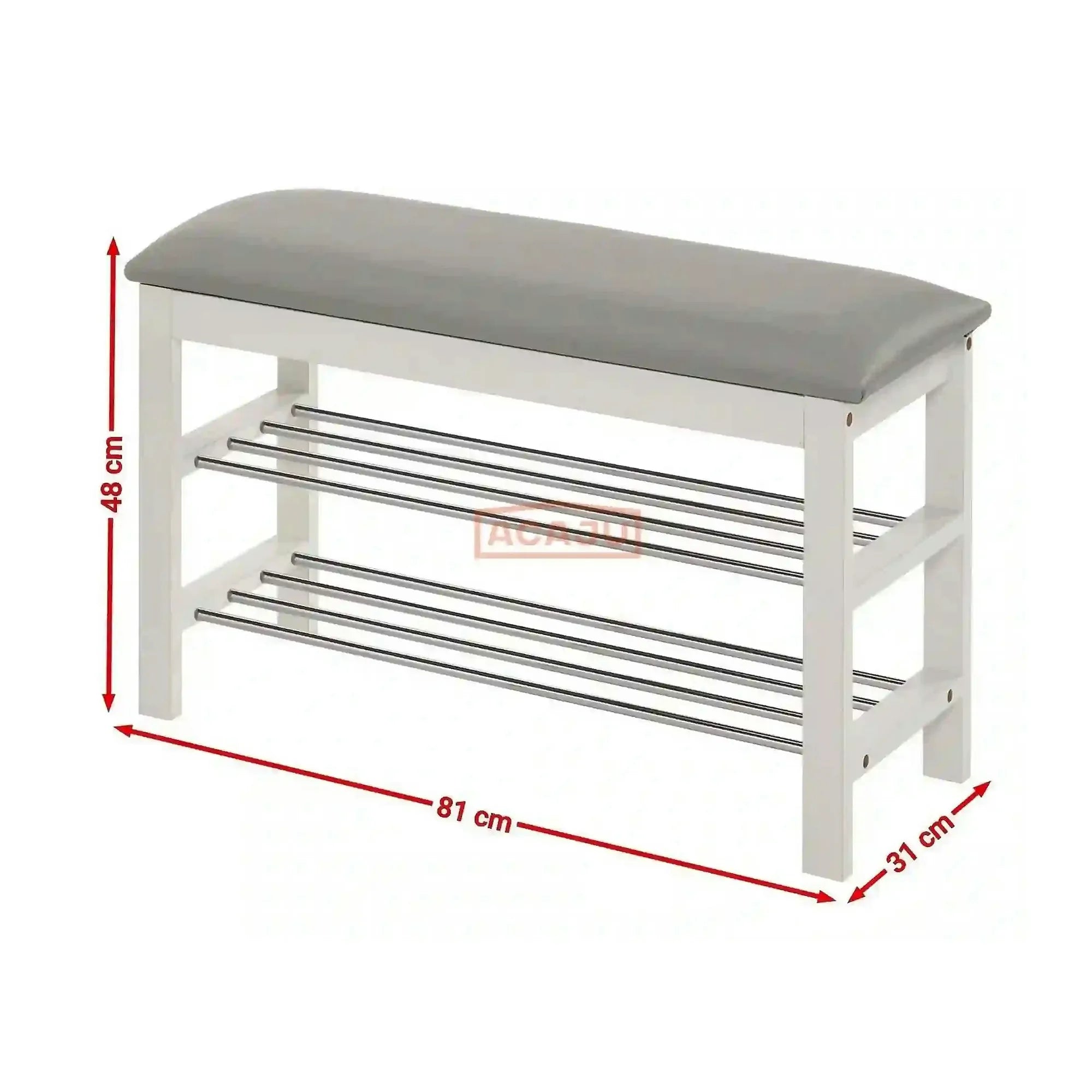 Pantofar ST11, gri/alb, 81x31x48 cm