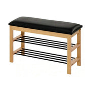 Pantofar ST11, negru/stejar, 81x31x48 cm