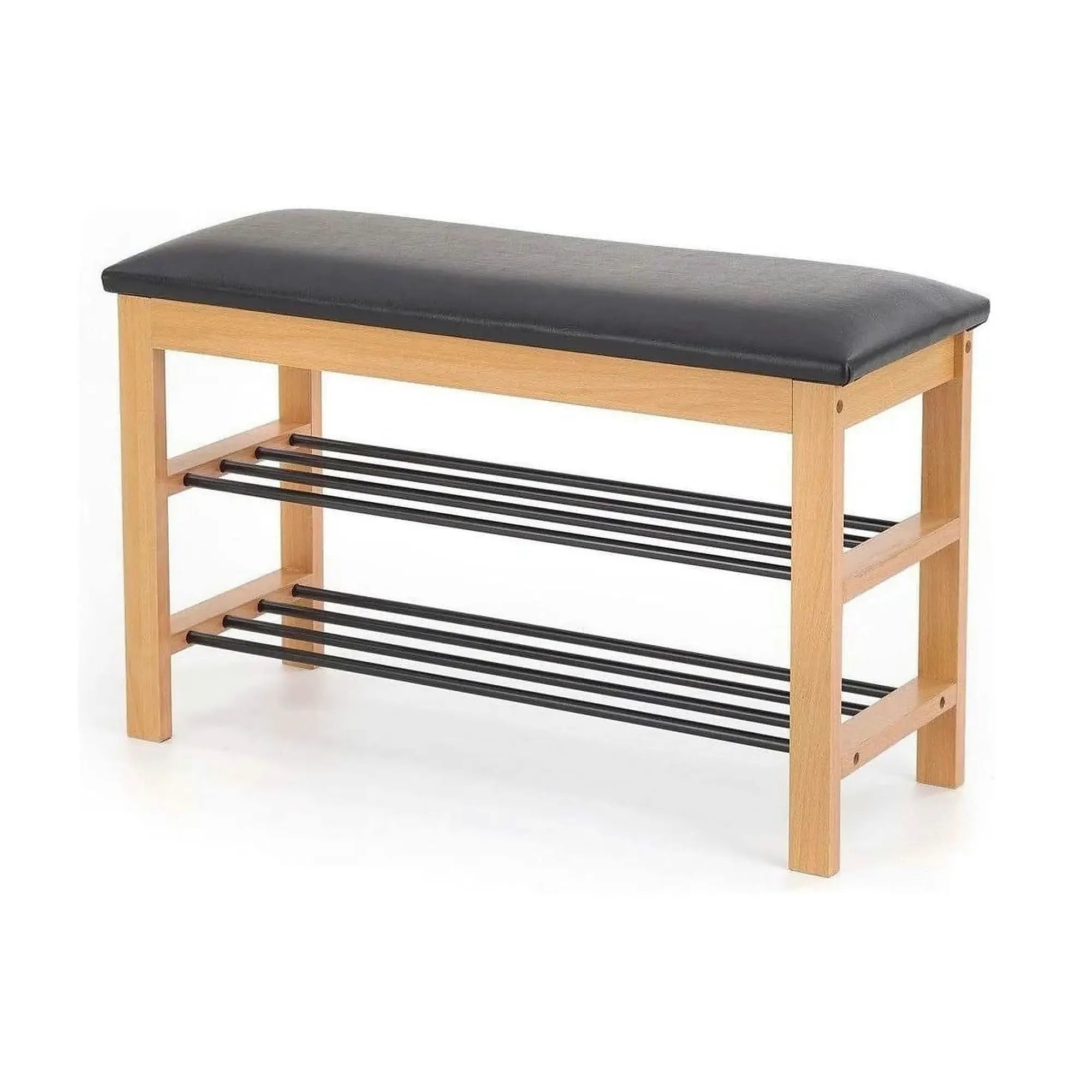 Pantofar ST11, negru/stejar, 81x31x48 cm
