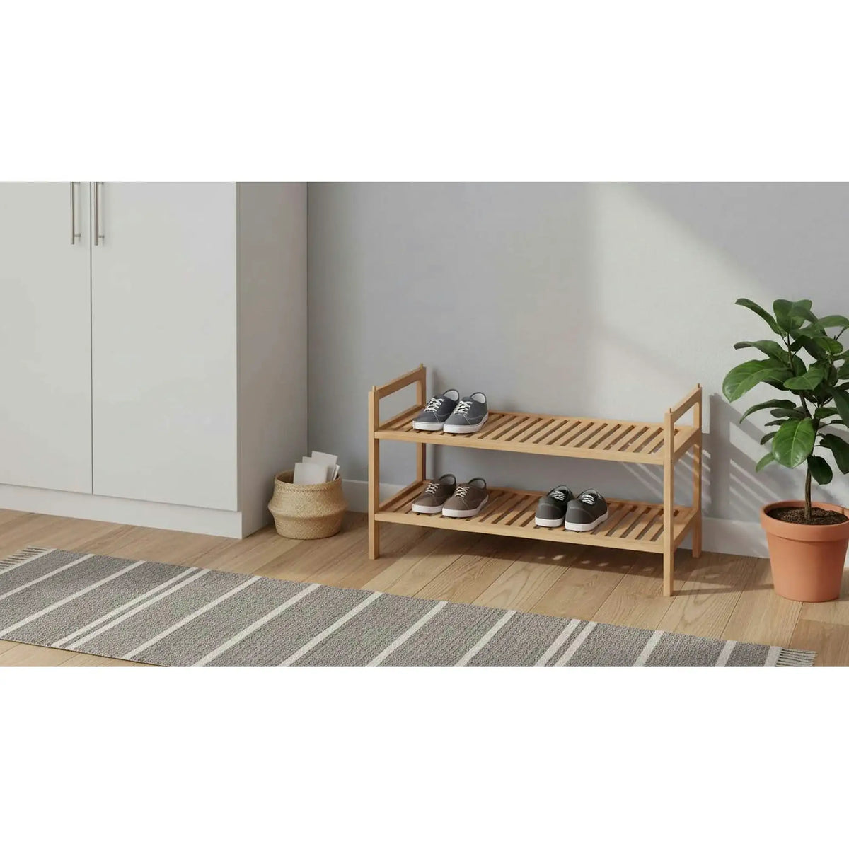 Pantofar ST9, stejar natural, lemn, 69x26x41 cm