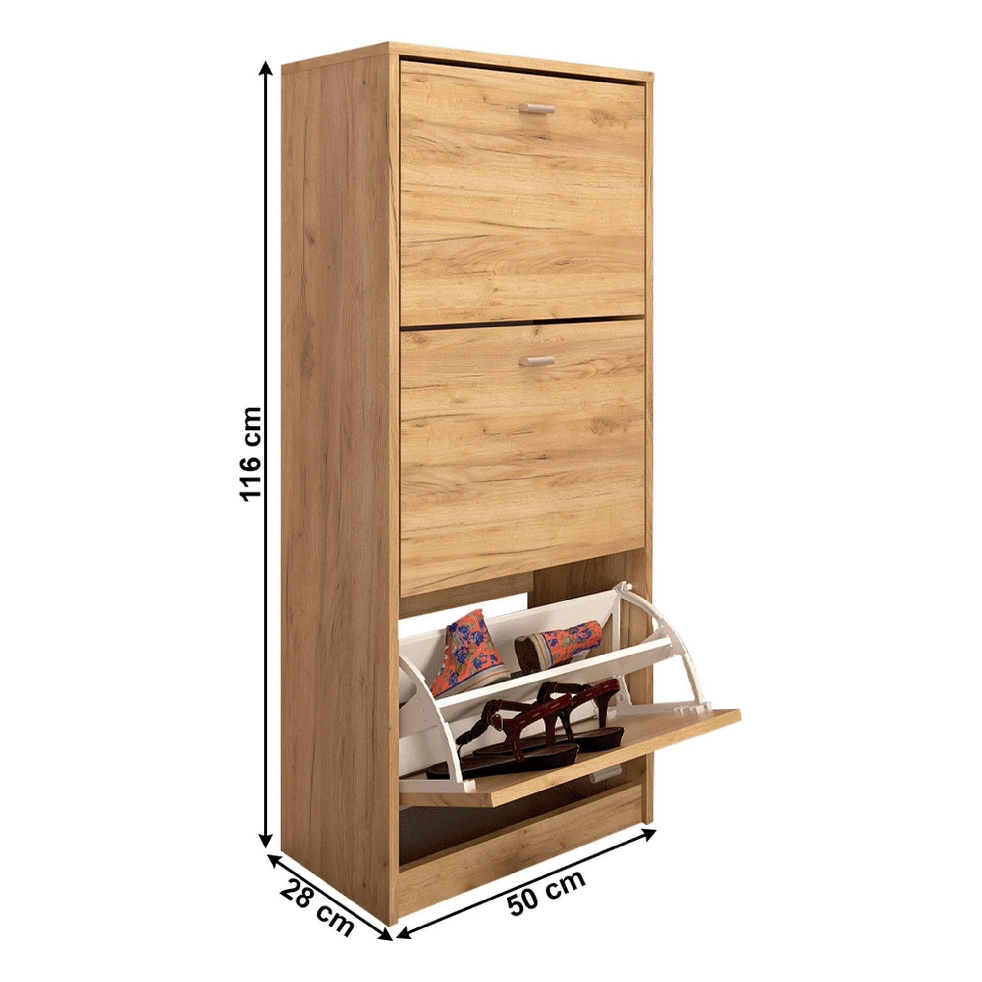 Pantofar VIVAT NEW TYP 2, stejar sonoma, PAL melaminat, 50x28x116 cm