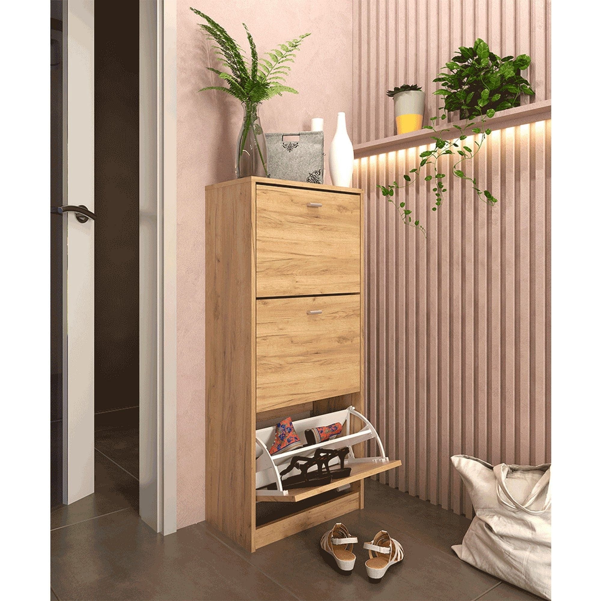 Pantofar VIVAT NEW TYP 2, stejar sonoma, PAL melaminat, 50x28x116 cm