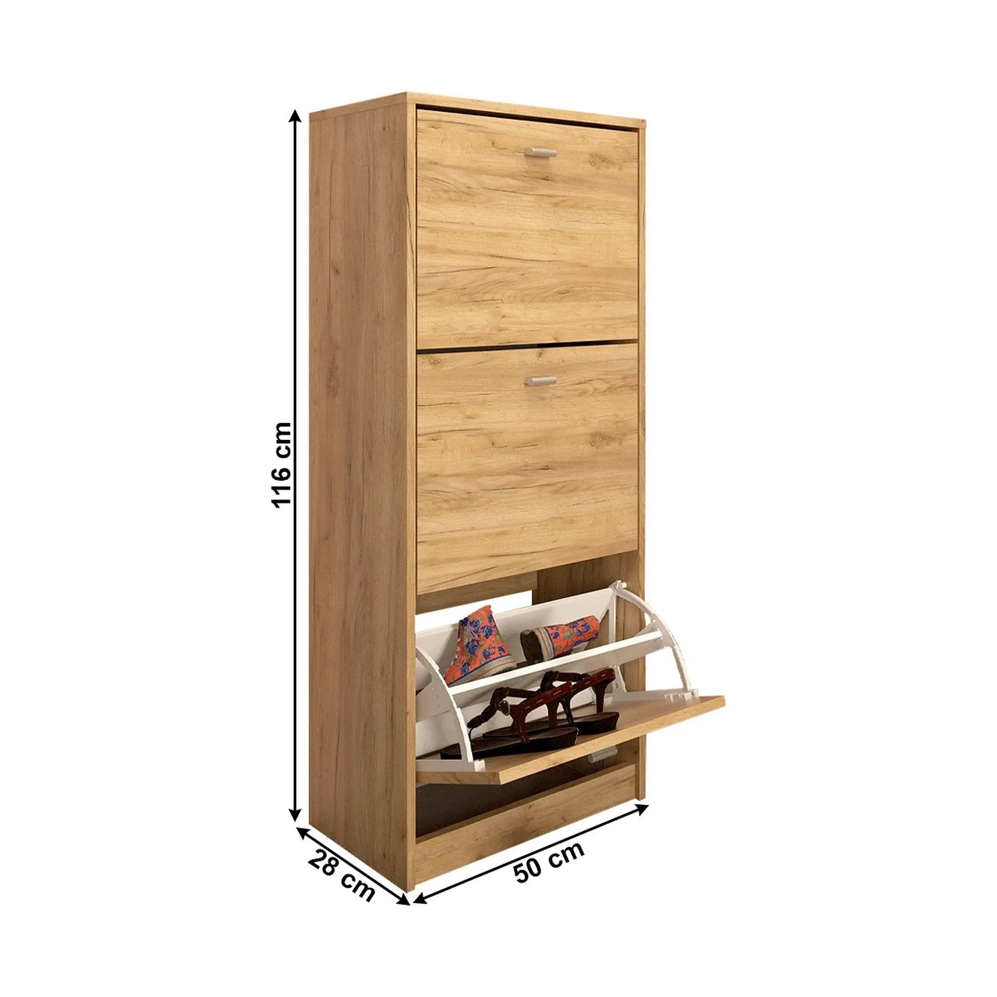 Pantofar VIVAT NEW TYP 2, stejar sonoma, PAL melaminat, 50x28x116 cm