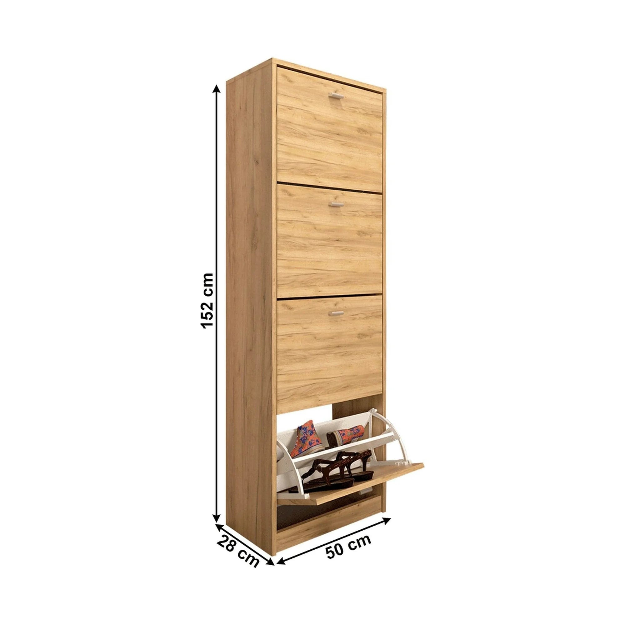 Pantofar VIVAT NEW TYP 3, stejar sonoma, PAL melaminat, 50x28x152 cm