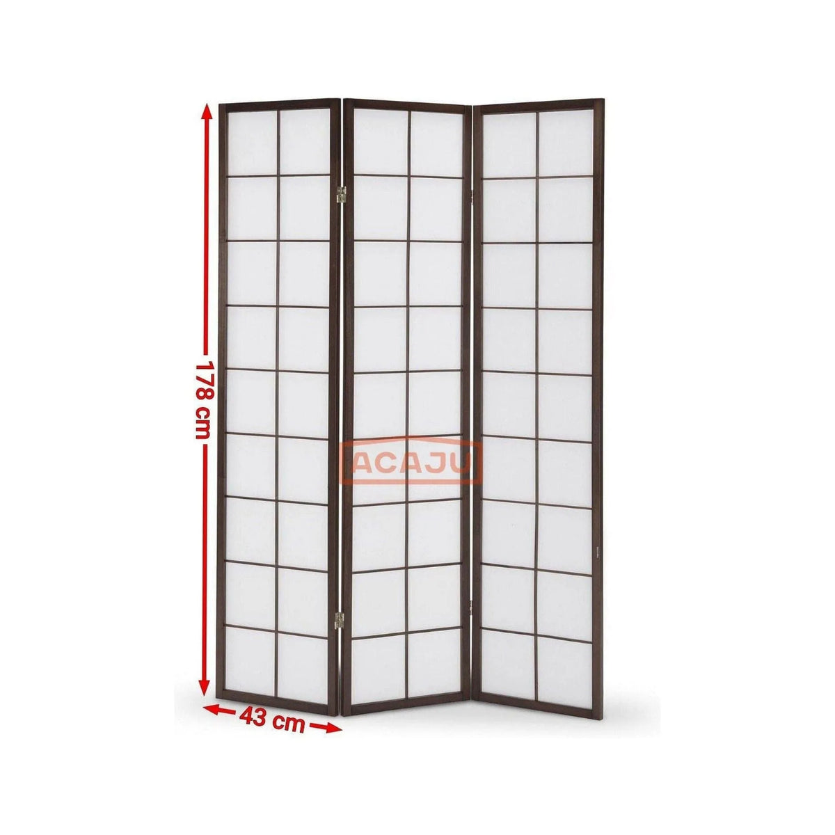 Paravan PAR1, wenge, lemn, 129x2x178 cm