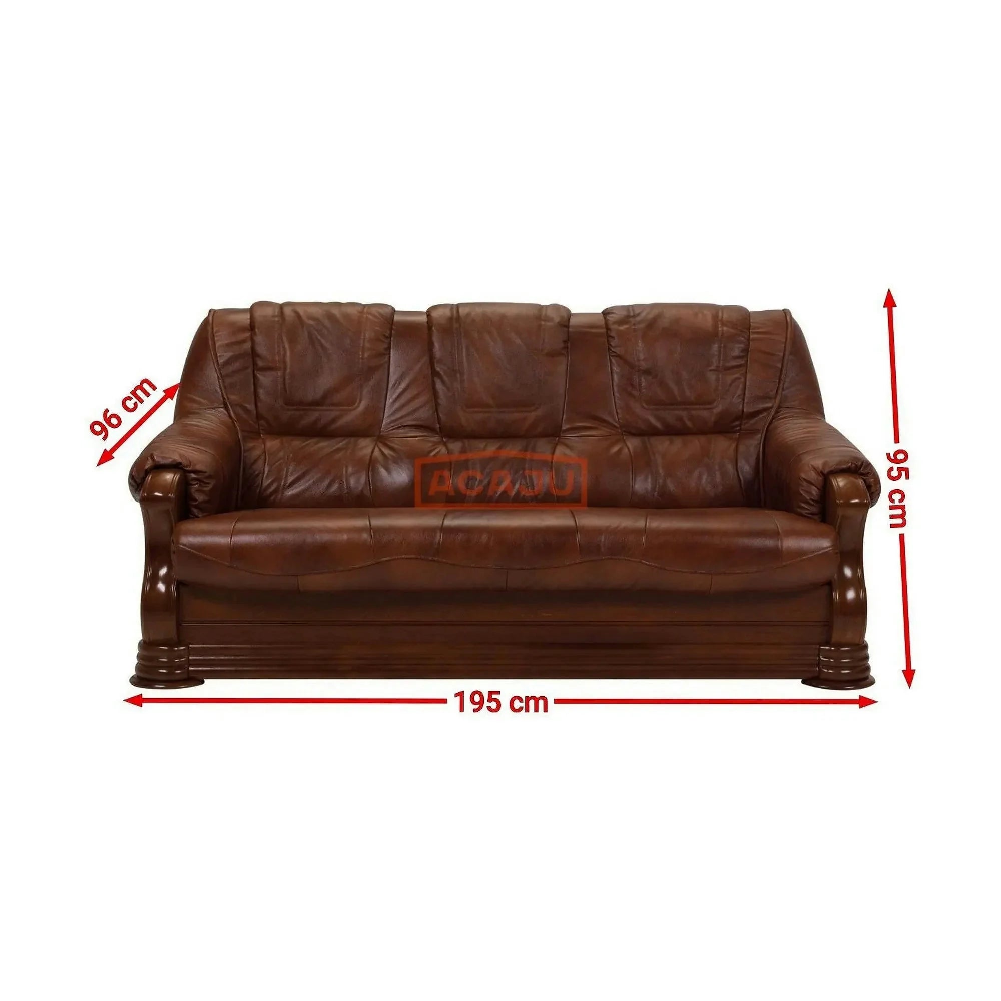 PARMA 321 pachet special FIX (canapea 3 locuri fixa, canapea 2 locuri fixa, fotoliu fix din piele naturala Madras)