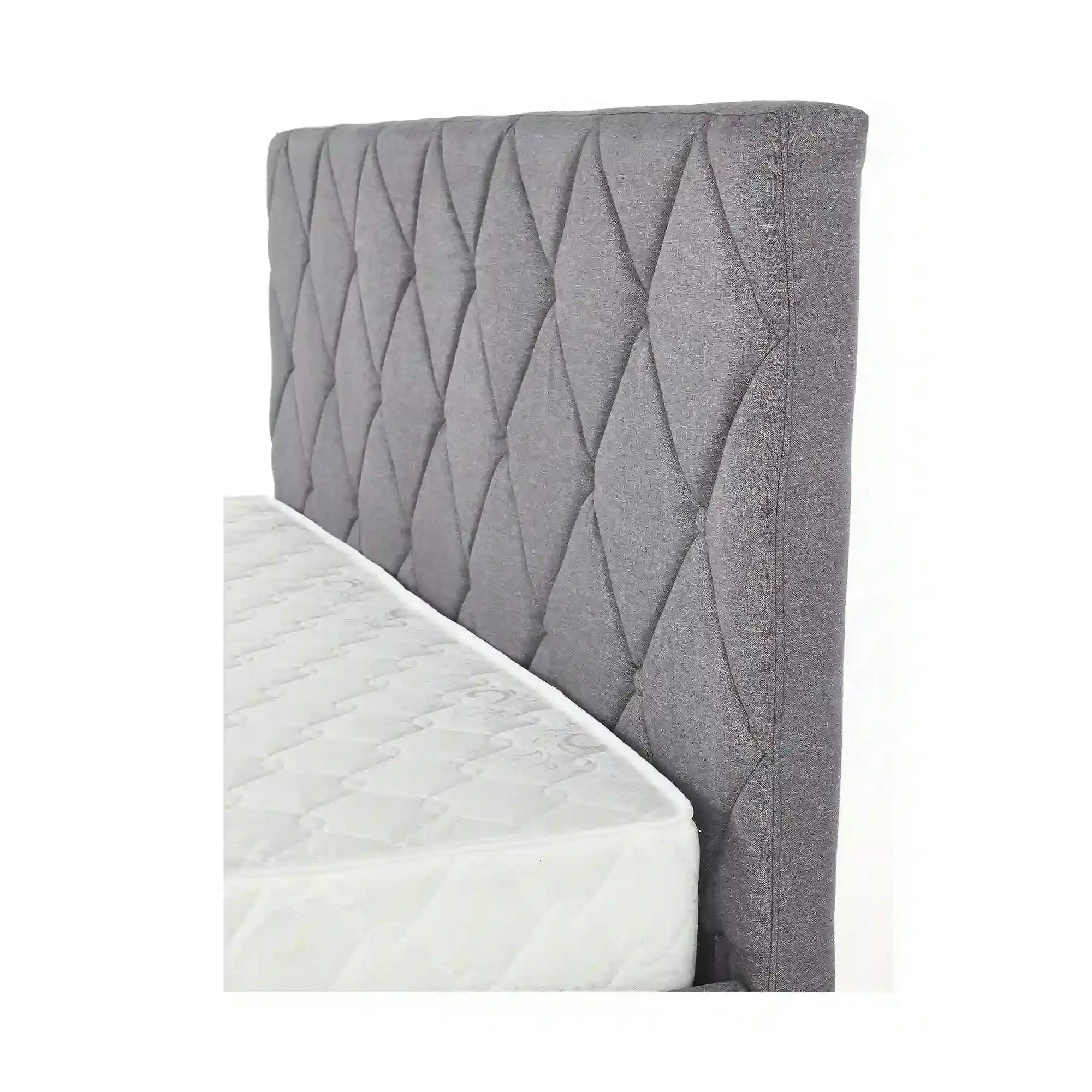 Pat Betina 160x200, stofa clasica gri, cu somiera si lada depozitare