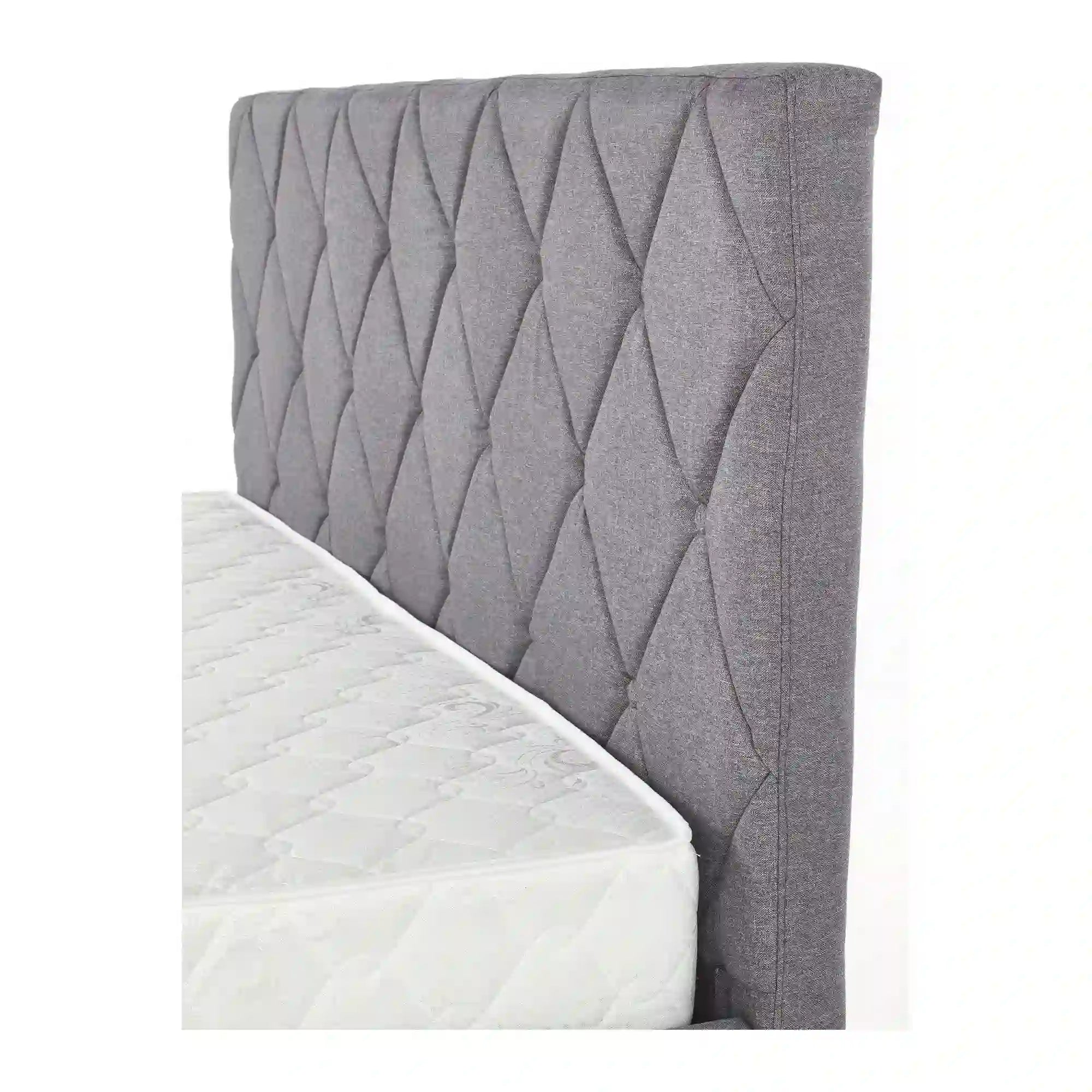 Pat Betina 160x200, stofa clasica gri, cu somiera si lada depozitare