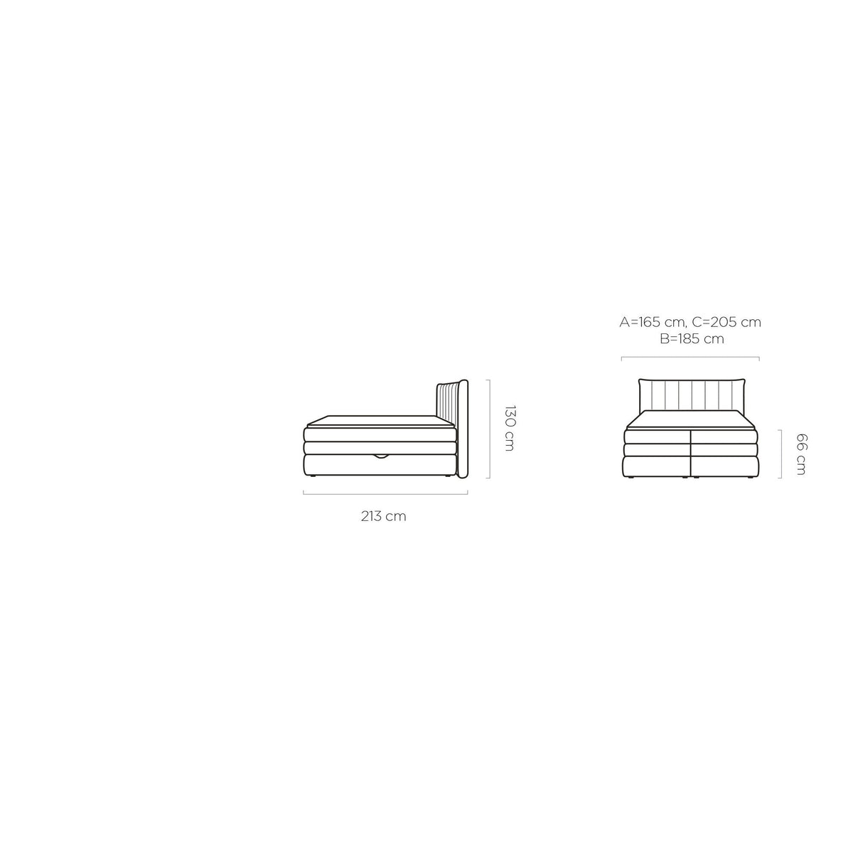 Pat boxspring AMBER 140x200, personalizabil materiale Gama Premium, cu spatiu depozitare, saltele si topper