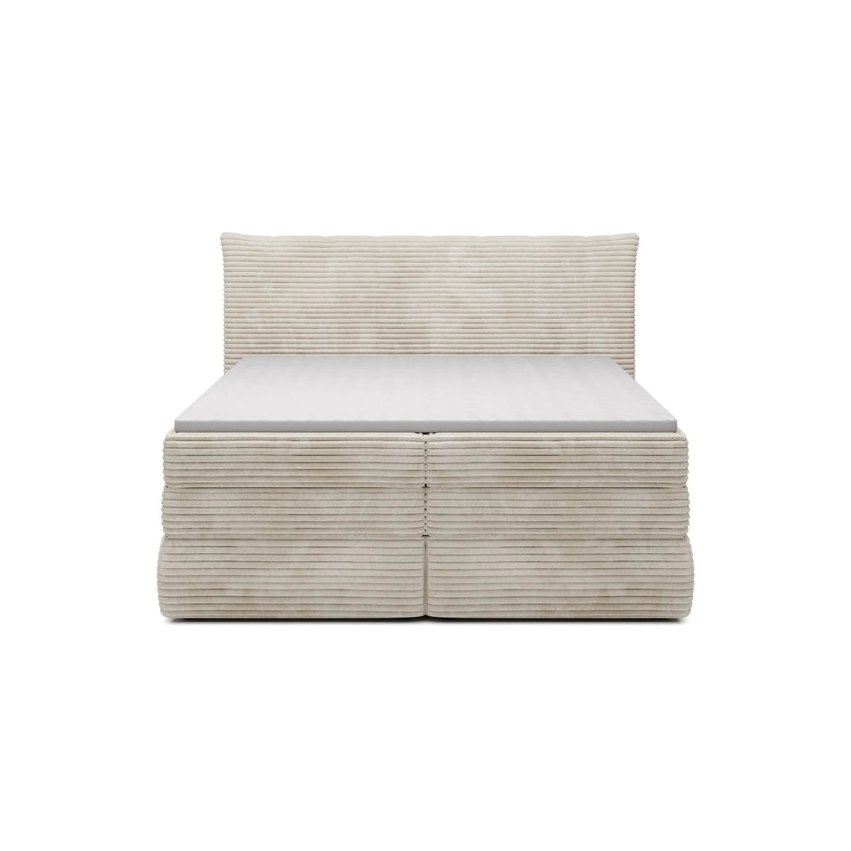 Pat boxspring AMBER 160x200, personalizabil materiale gama Oferta Avantaj, cu spatiu depozitare, saltele si topper