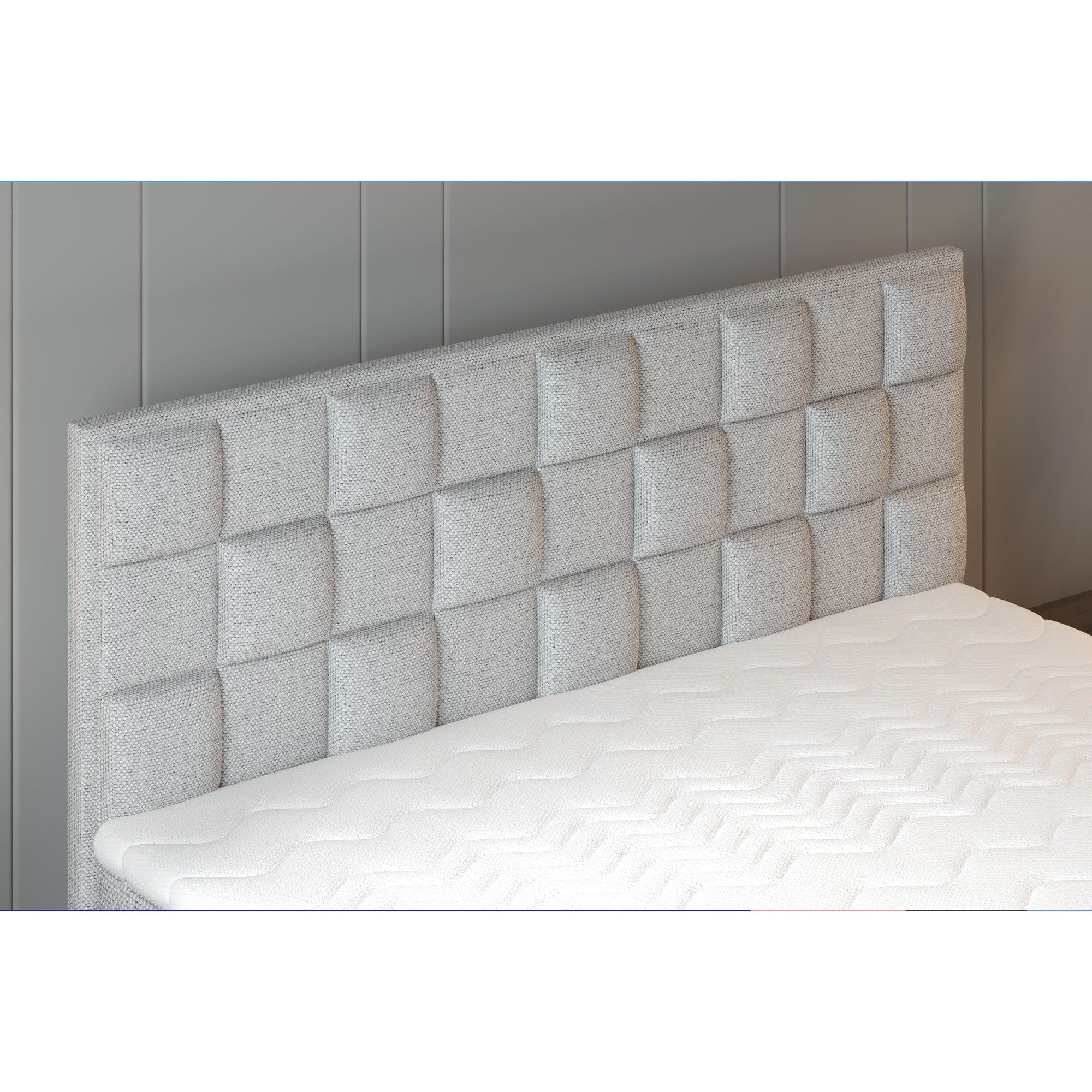 Pat boxspring FLOP 180x200, personalizabil materiale Gama Premium, cu spatiu depozitare, saltele si topper