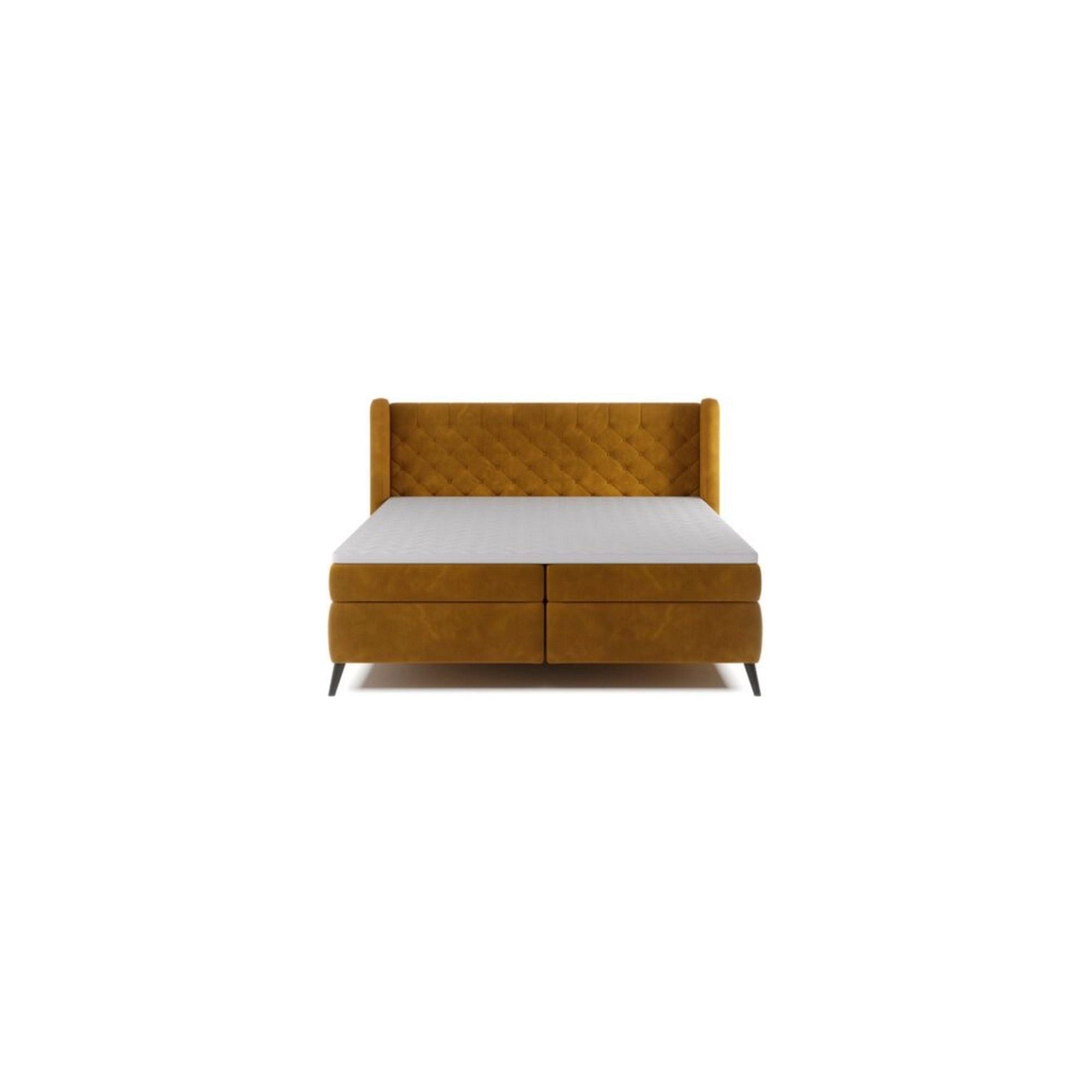 Pat boxspring MADISON 140x200, personalizabil materiale gama Oferta Avantaj, cu saltele si topper