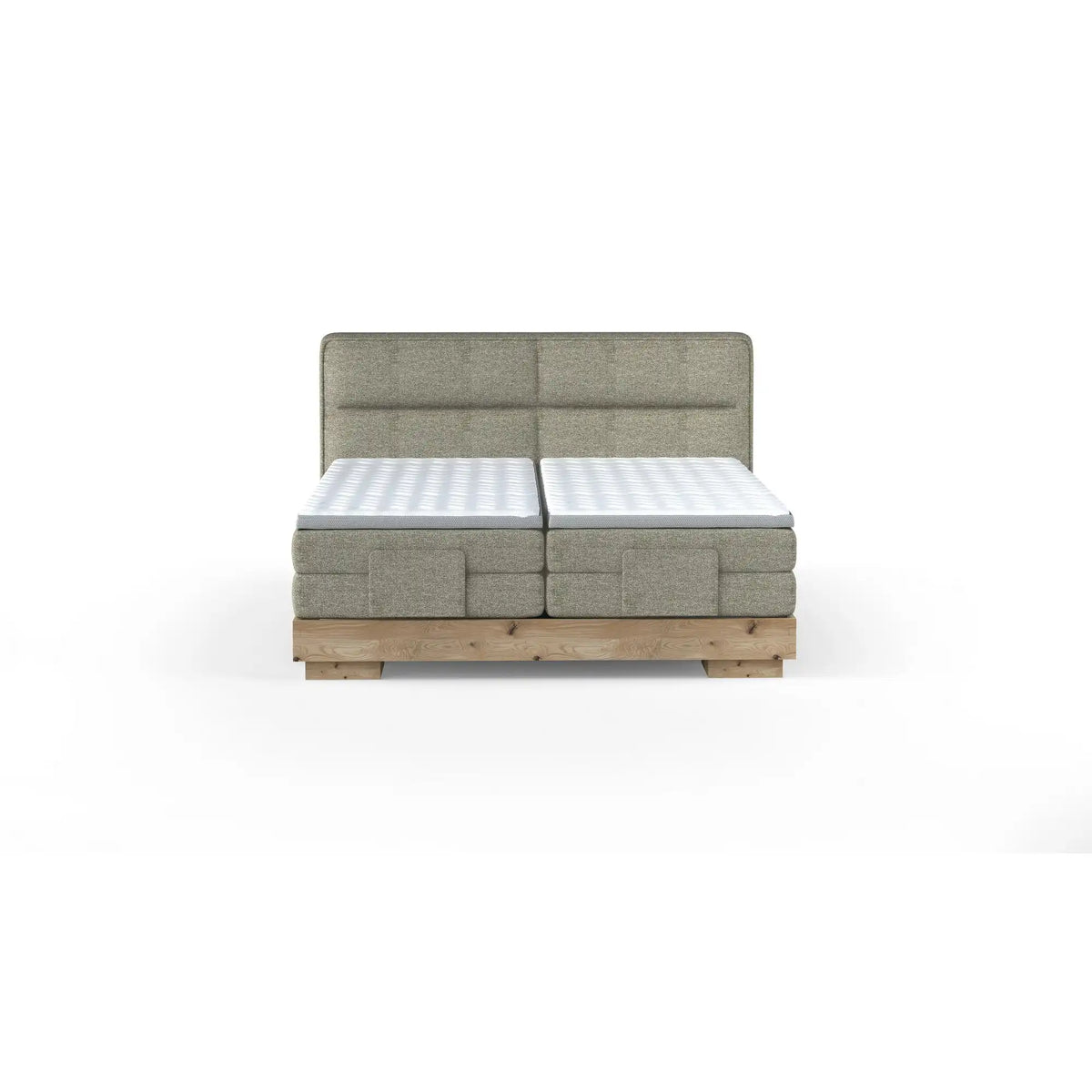 Pat boxspring VALSEN 180x200, personalizabil materiale Gama Premium, cu mecanism electric, saltele si topper