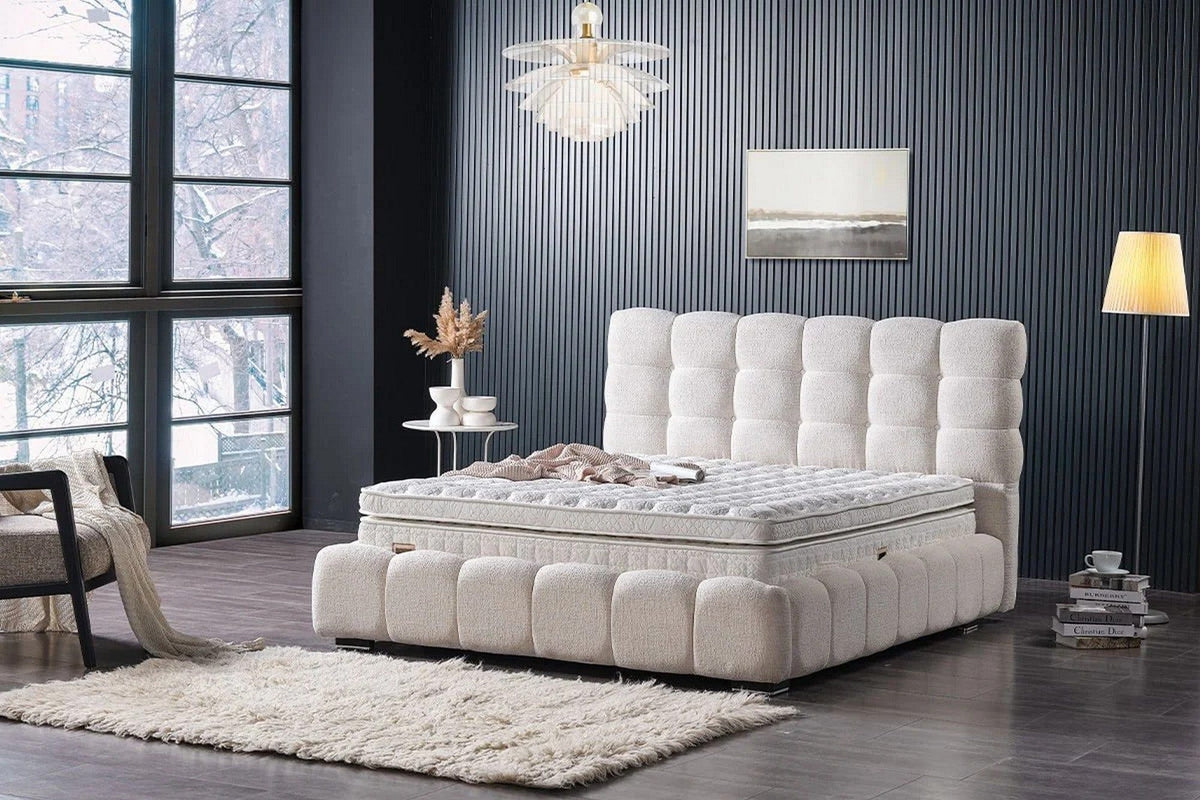 Pat CLOUDS 160x200, personalizabil gama Oferta Avantaj, cu suport saltea