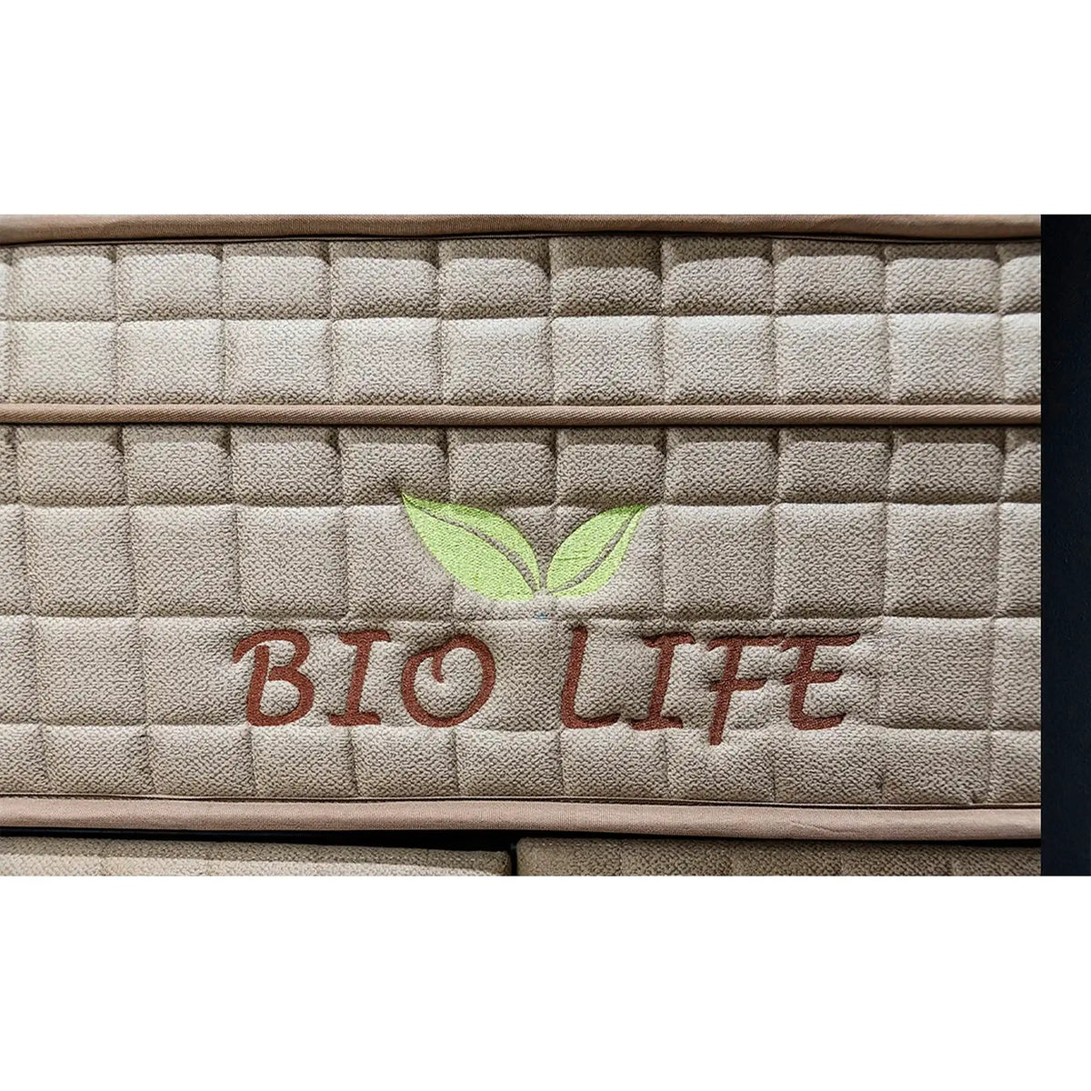 Pat cu spatar tapitat BIO LIFE 160x200, bej, stofa/PAL/metal, cu somiera, lada pentru depozitare si port USB