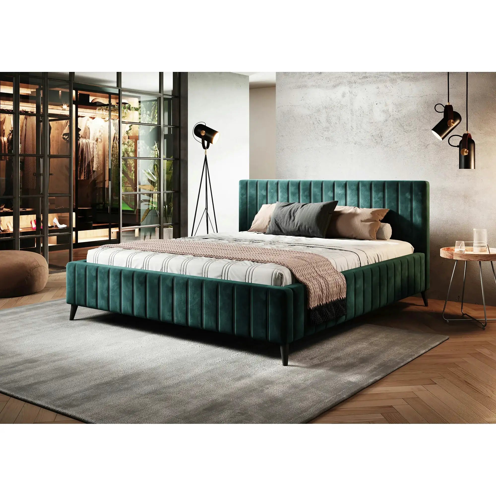 Pat MAGGIE SR 180x200, personalizabil, cu suport saltea si sistem de reglare