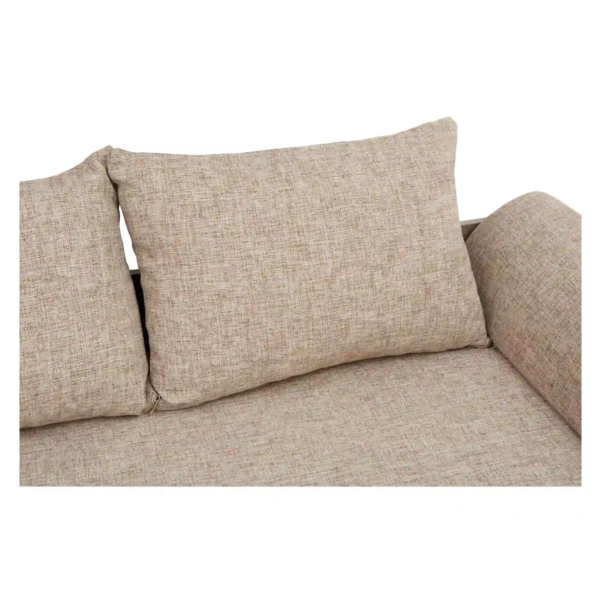 Pat MALCOLM 80/160x200, stejar/bej, PAL/stofa, cu saltea extensibila si spatiu depozitare