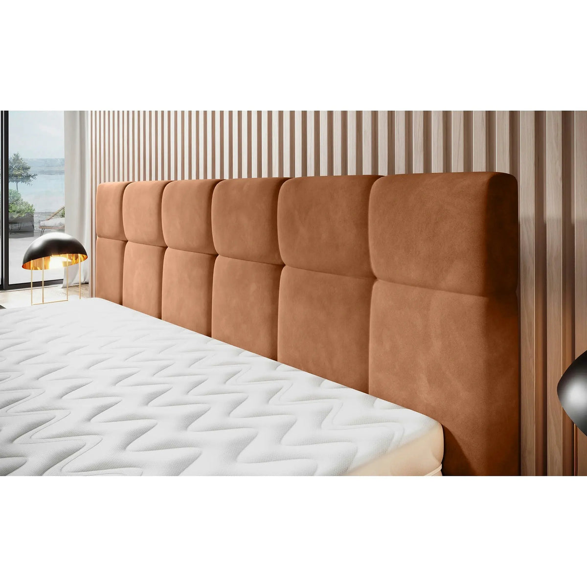 Pat NAOMI SR 140x200, personalizabil, somiera metalica si sistem de reglare