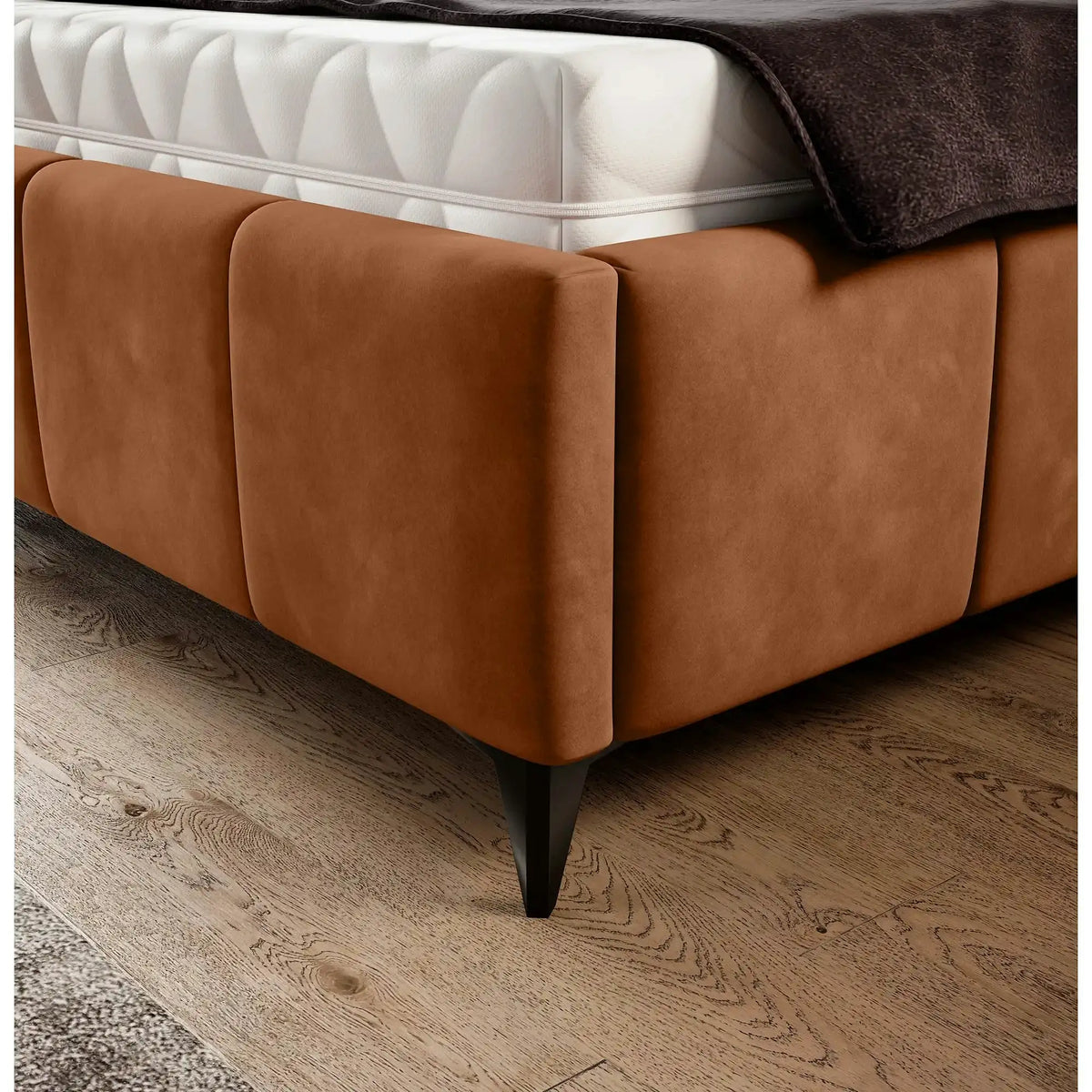 Pat NAOMI SR 140x200, personalizabil, somiera metalica si sistem de reglare