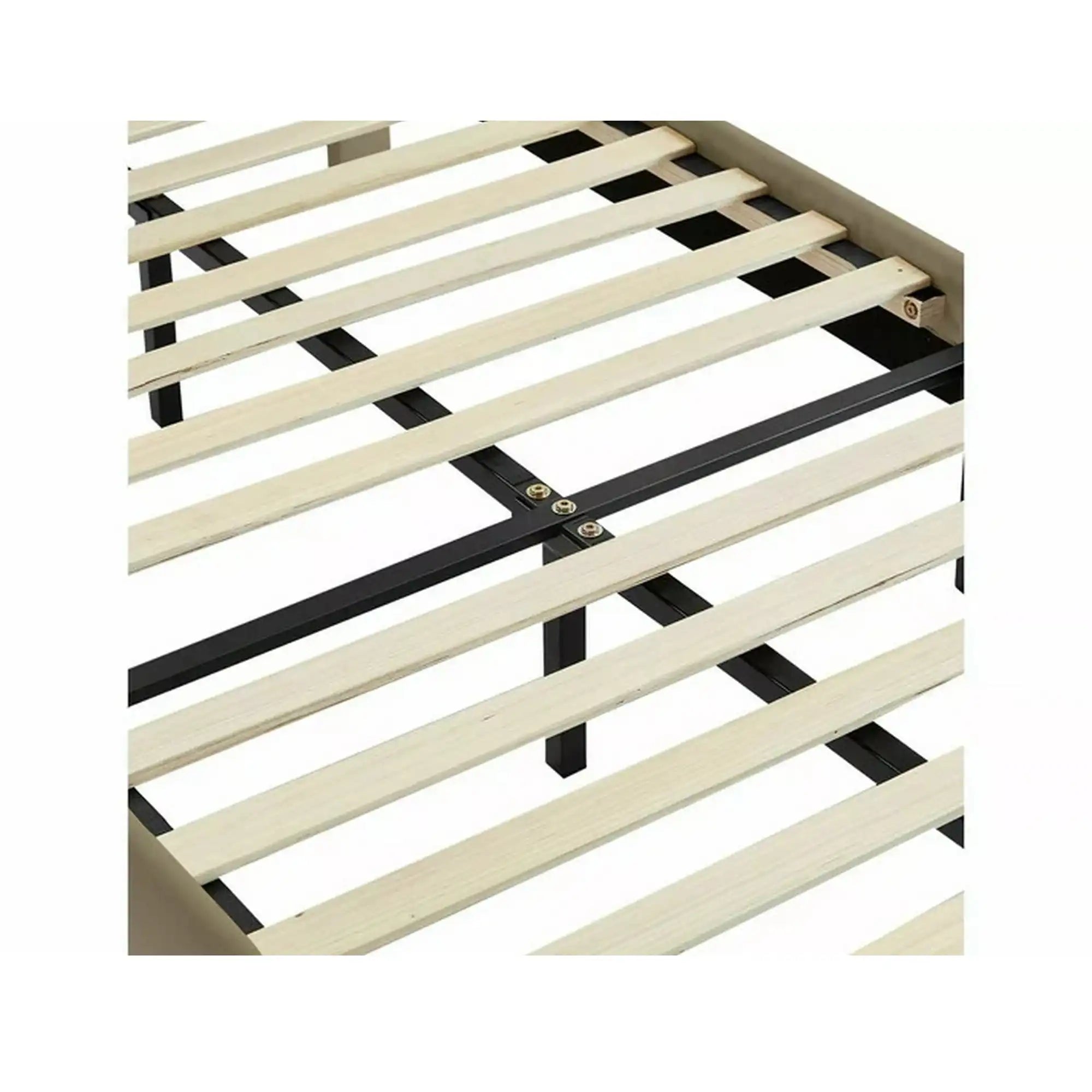 Pat SAVANA 90x200, stofa catifelata bej - Bluvel 28, somiera inclusa