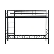 Pat supraetajat BUNKY 90x200, negru, metal, cu somiera
