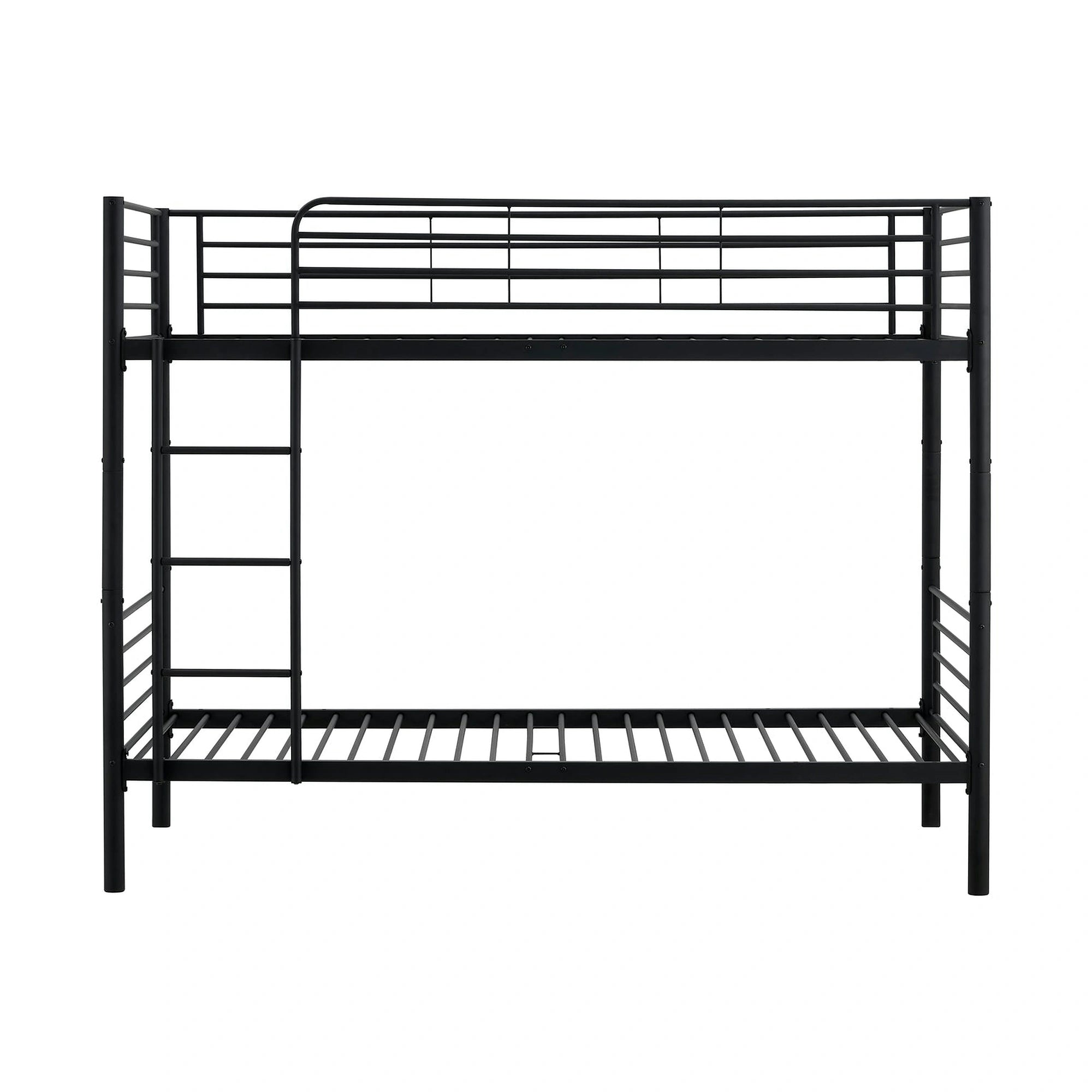 Pat supraetajat BUNKY 90x200, negru, metal, cu somiera