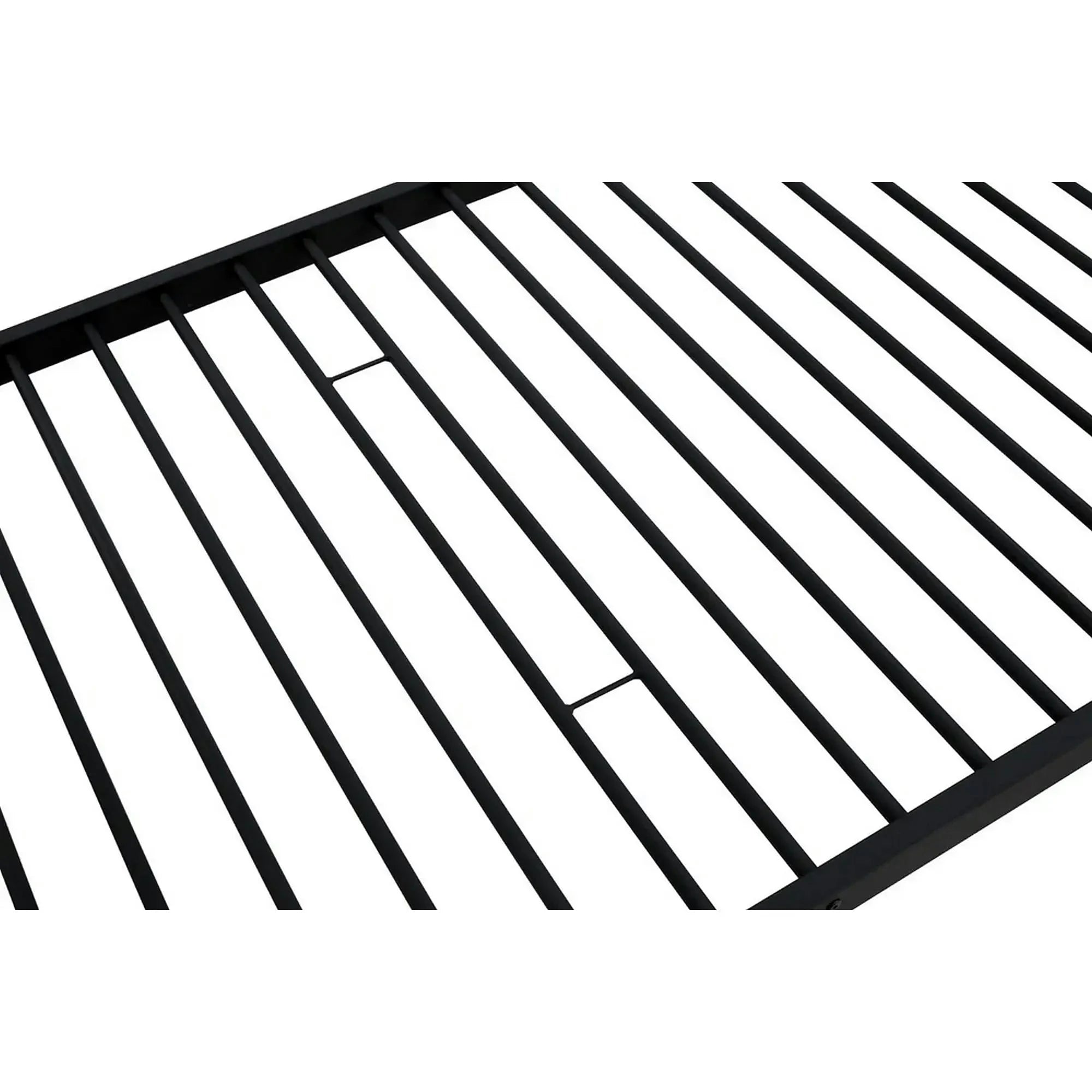 Pat supraetajat BUNKY 90x200, negru, metal, cu somiera