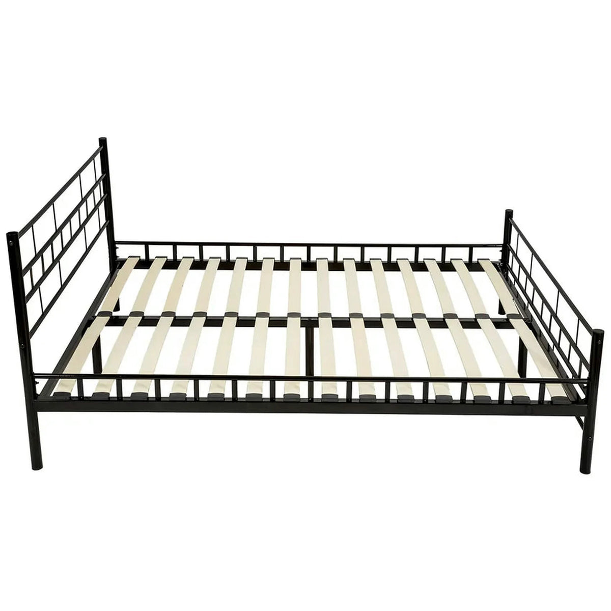 Pat TAJGI 90x200, negru, metal, cu somiera