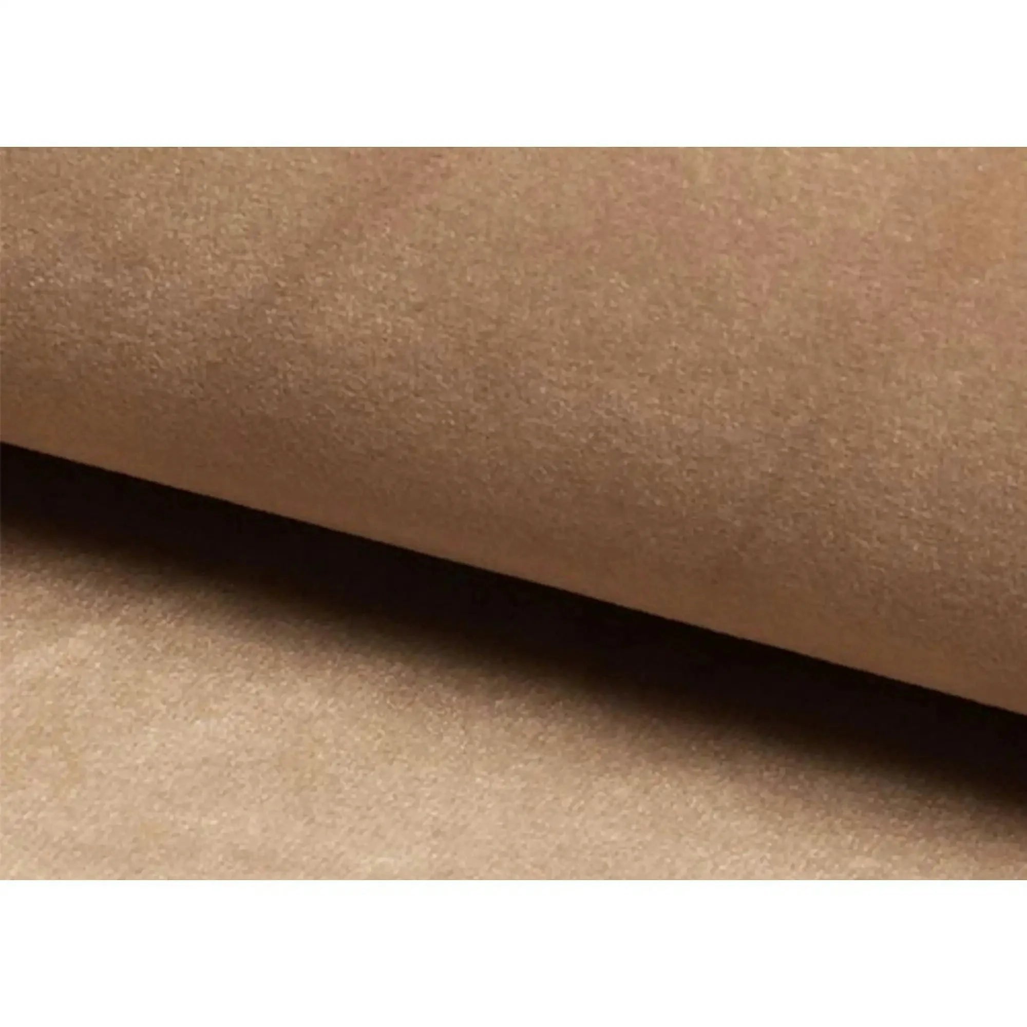 Pat tapitat lemn SIERRA 160x200, stofa catifelata bej deschis - Bluvel 28, somiera inclusa