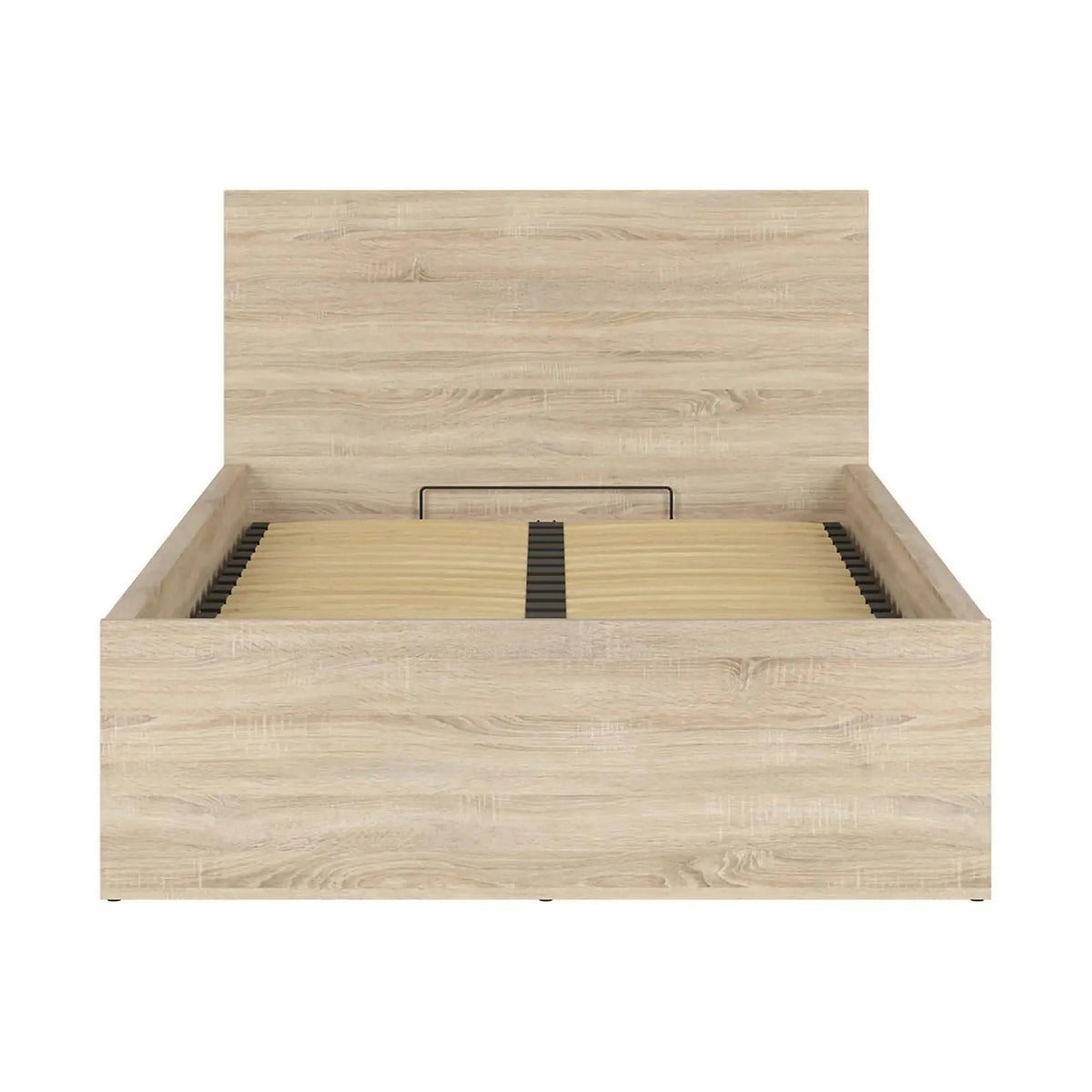 Pat TETRIX 120x200, stejar sonoma, PAL laminat, cu somiera si lada depozitare