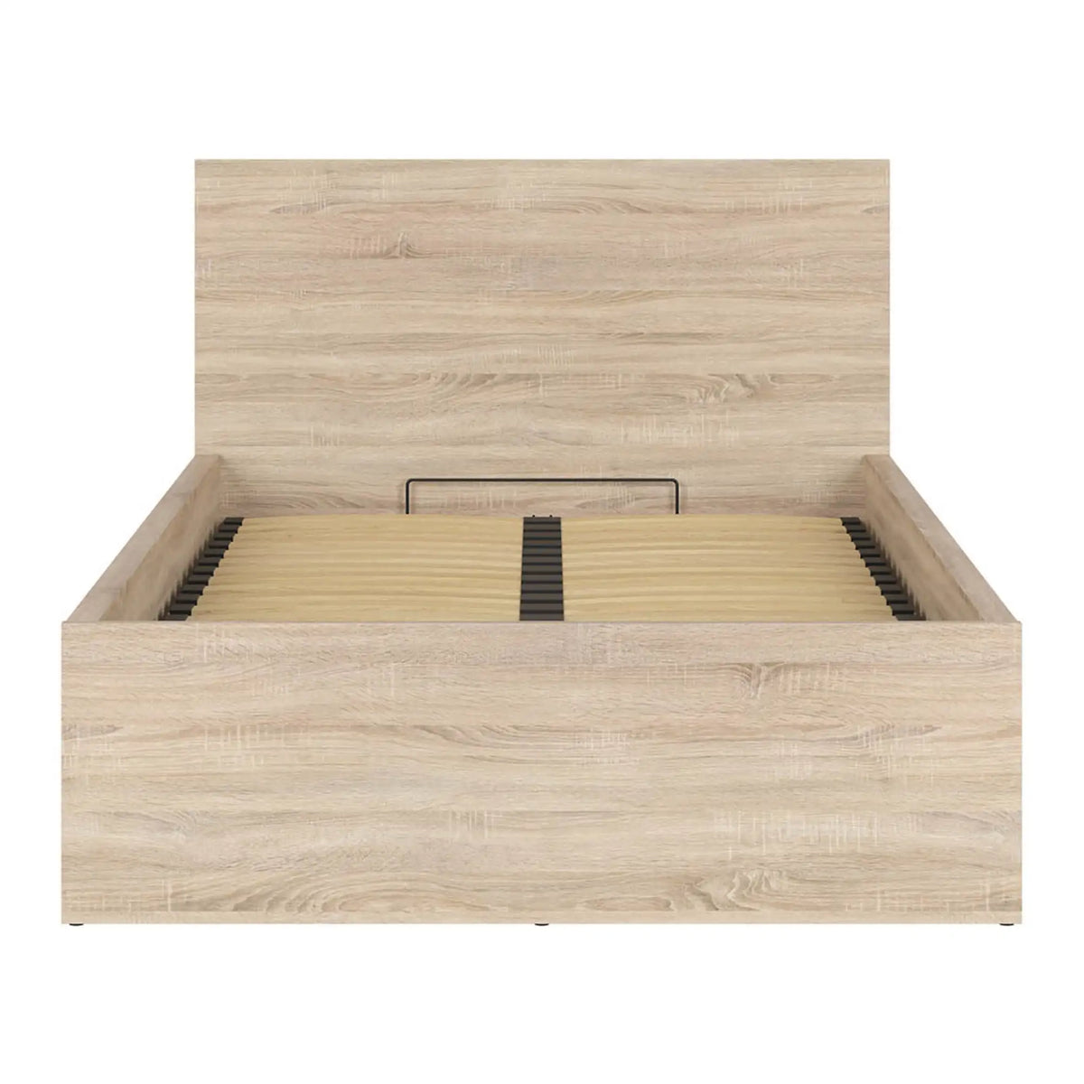 Pat TETRIX 120x200, stejar sonoma, PAL laminat, cu somiera si lada depozitare