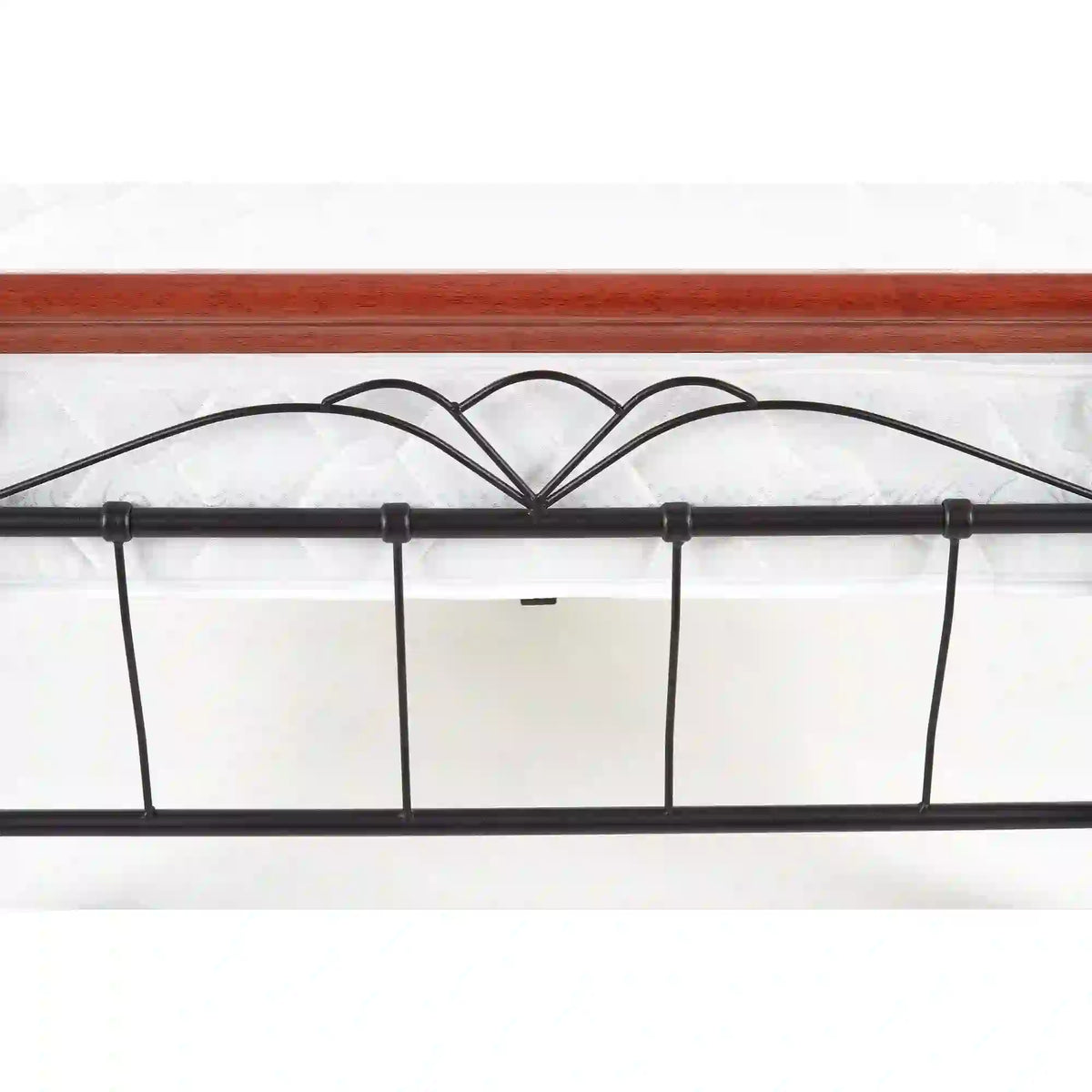 Pat VERONICA 160x200, cires antic/negru, lemn, cu somiera