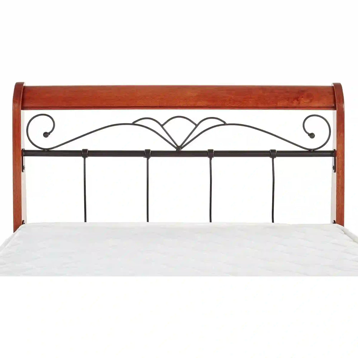 Pat VERONICA 90x200, cires antic/negru, lemn, cu somiera