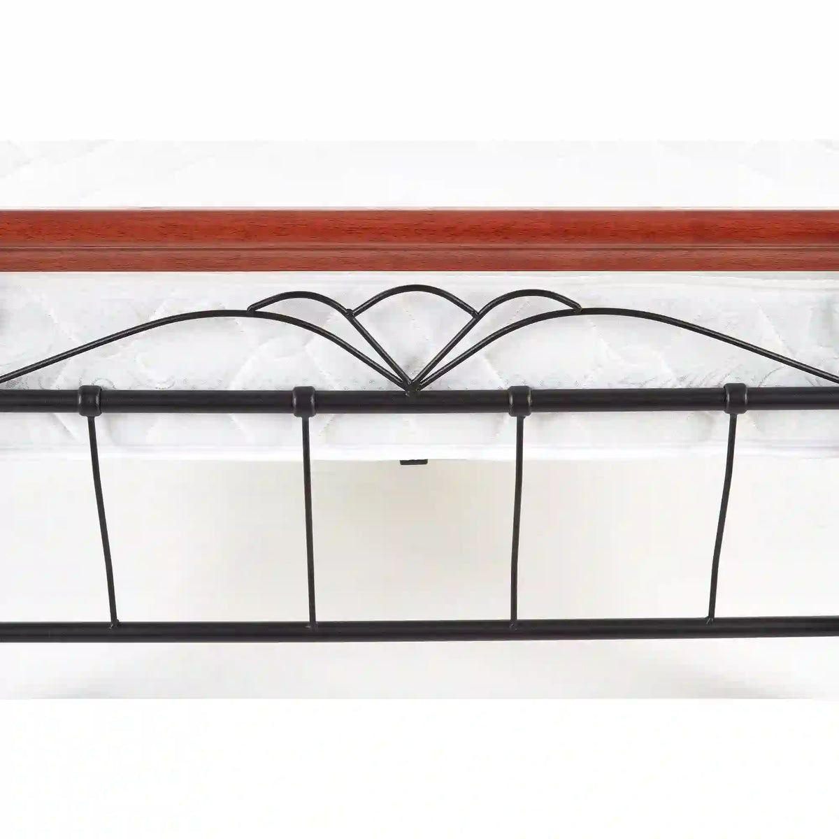 Pat VERONICA 90x200, cires antic/negru, lemn, cu somiera