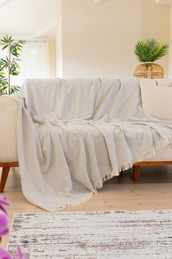 Patura 670TBH1704, gri, bumbac/poliester, 170x200 cm