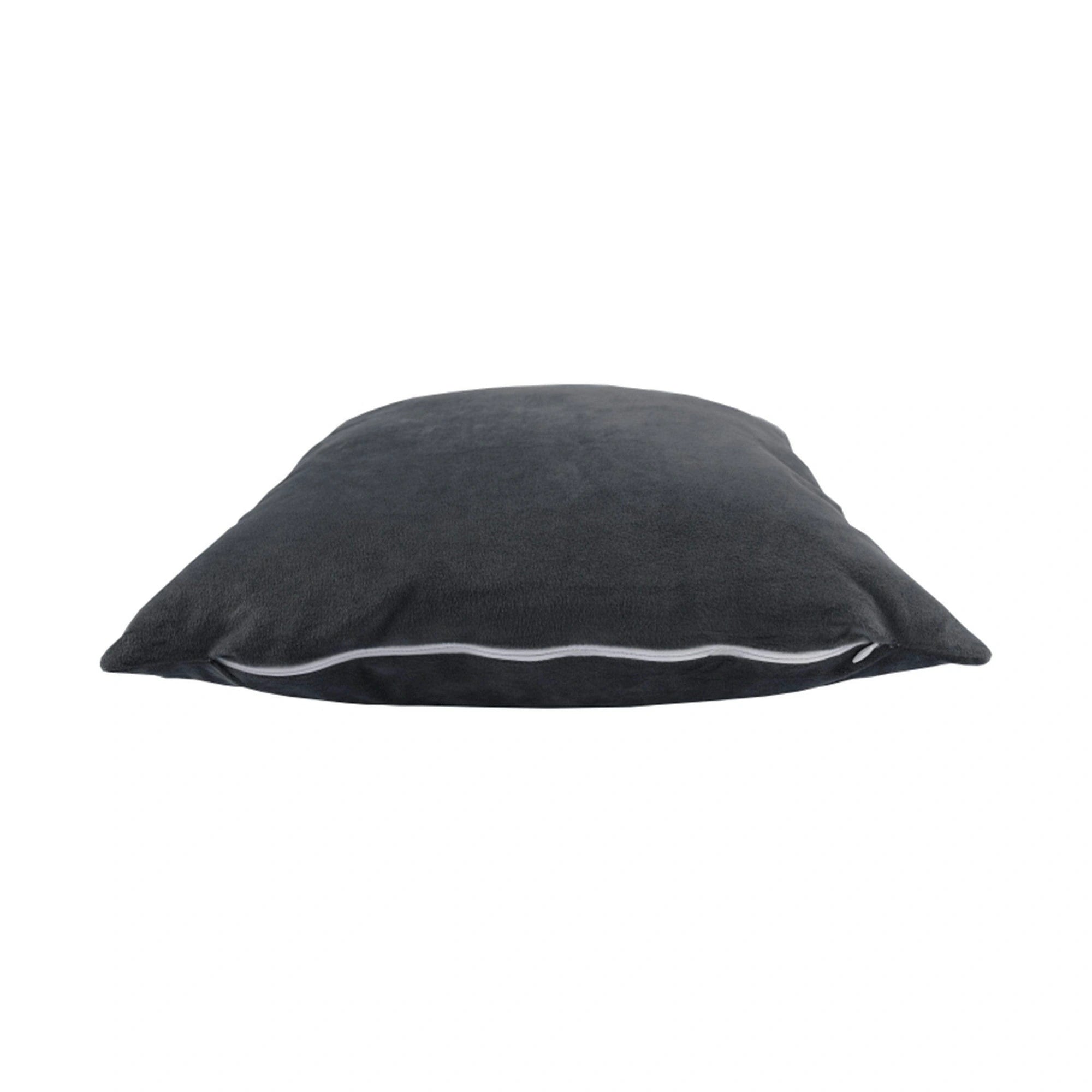 Perna ALITA TIPUL 8, gri inchis - Velvet 52, tesatura catifelata, cu husa detasabila, 45x45 cm