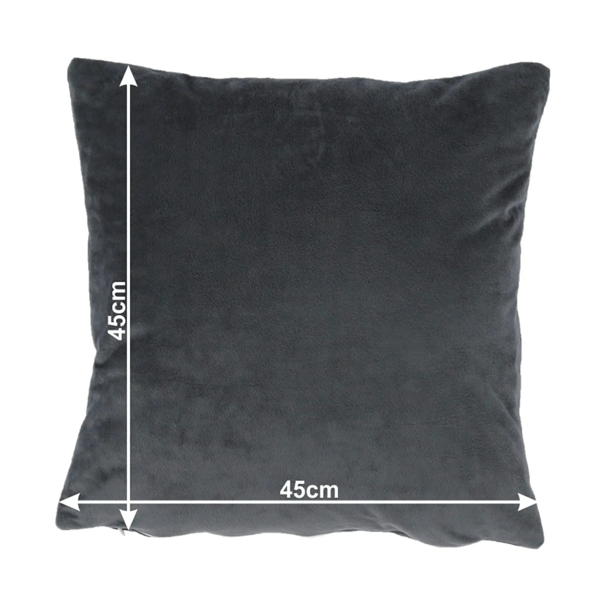Perna ALITA TIPUL 8, gri inchis - Velvet 52, tesatura catifelata, cu husa detasabila, 45x45 cm
