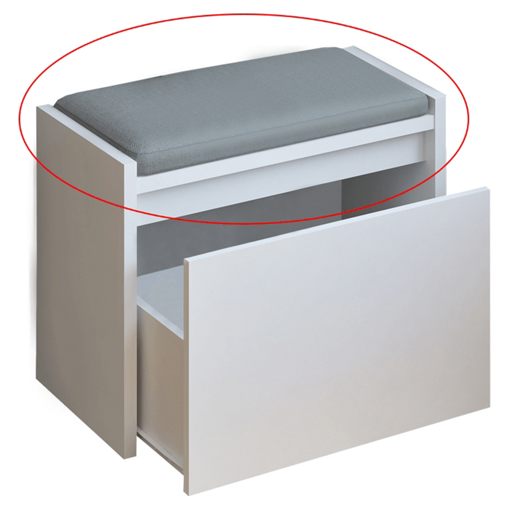 Perna BERGI NEW, gri, material textil, 56x30x4 cm