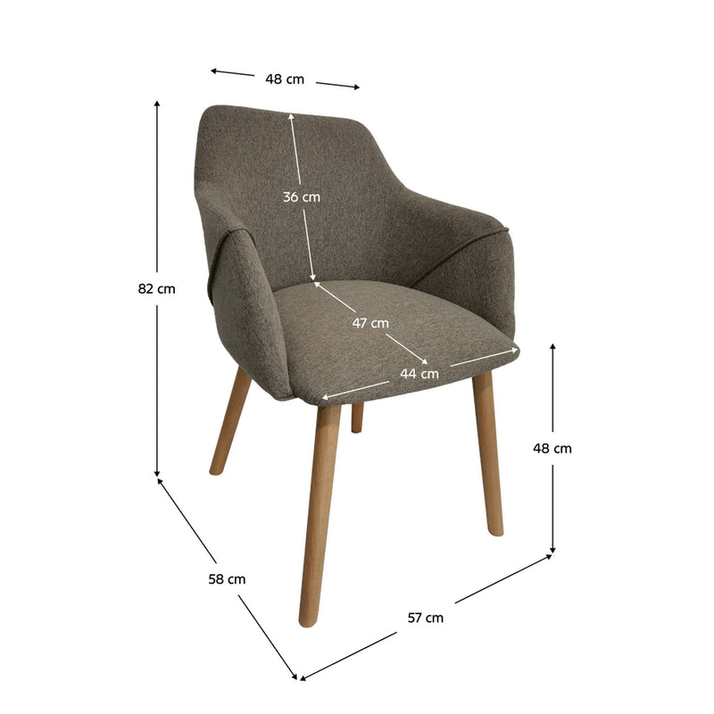 Scaun PETRUS, maro/fag, stofa clasica/lemn, 57x58x82 cm