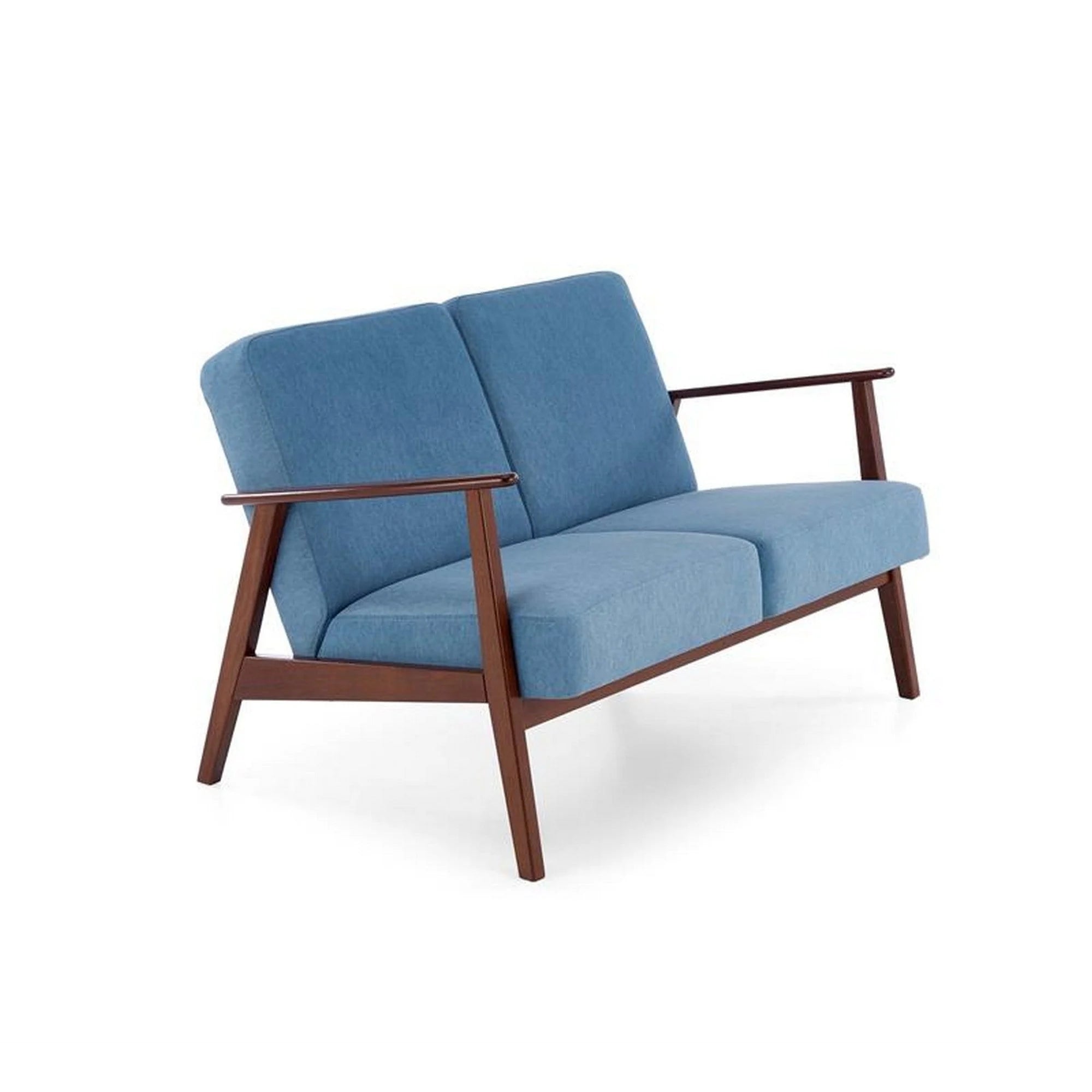 Canapea MILANO 2S, stofa catifelata albastru - Castel 74, 120x77x77 cm