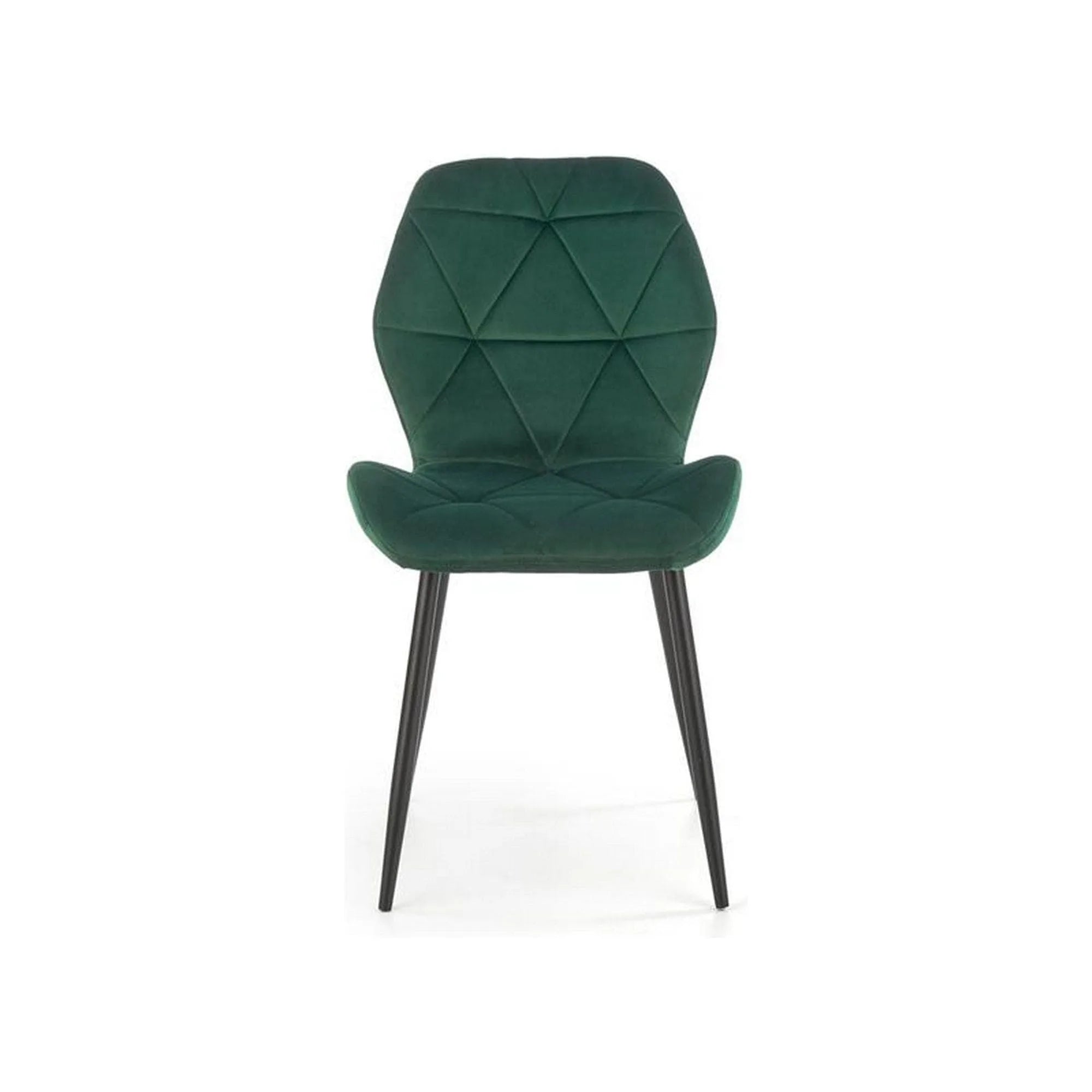 Scaun K453, verde, stofa catifelata/metal, 48x53x86 cm