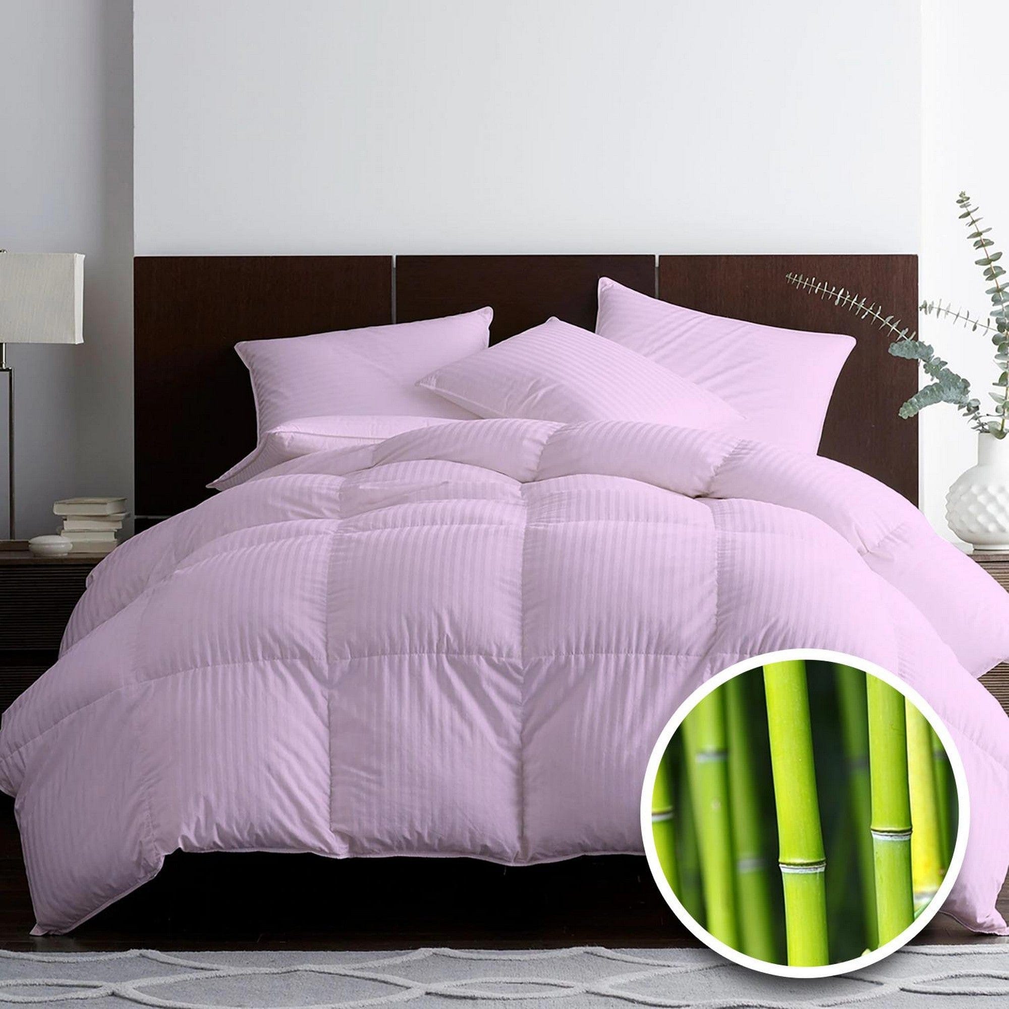 Pilota pat dublu matlasata, lila, bumbac, 140x210 cm