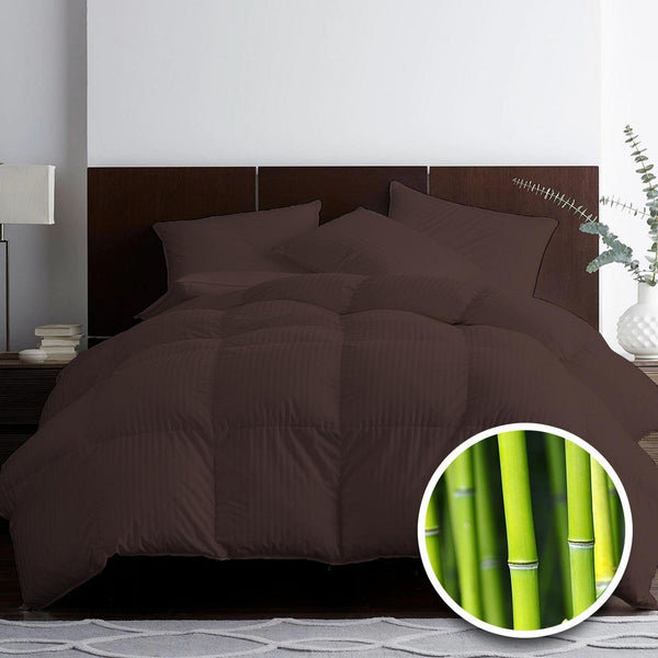 Pilota pat dublu matlasata, maro, bumbac, 180x210 cm