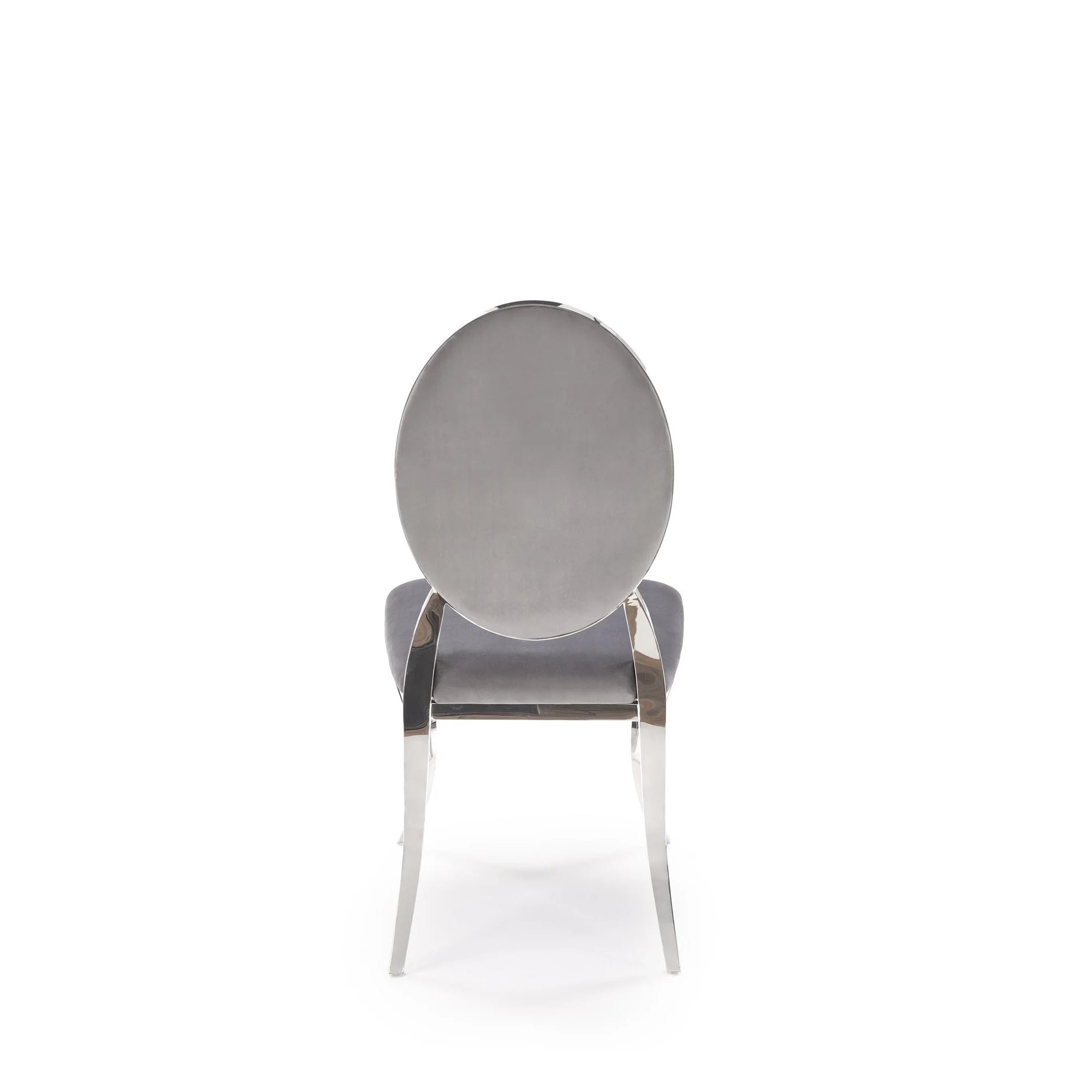 Scaun K555, gri/argintiu, stofa catifelata/metal, 48x52x96 cm