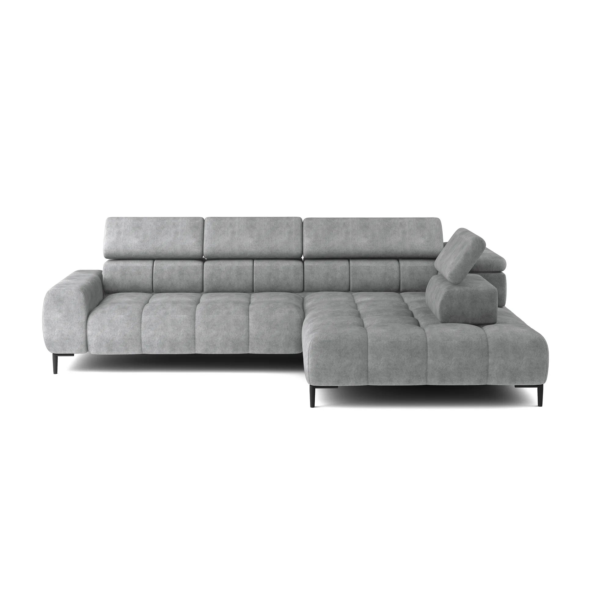 Coltar PLAZA MINI, personalizabil materiale gama Premium, cu reglaj electric si tetiere reglabile, 270x177x99 cm