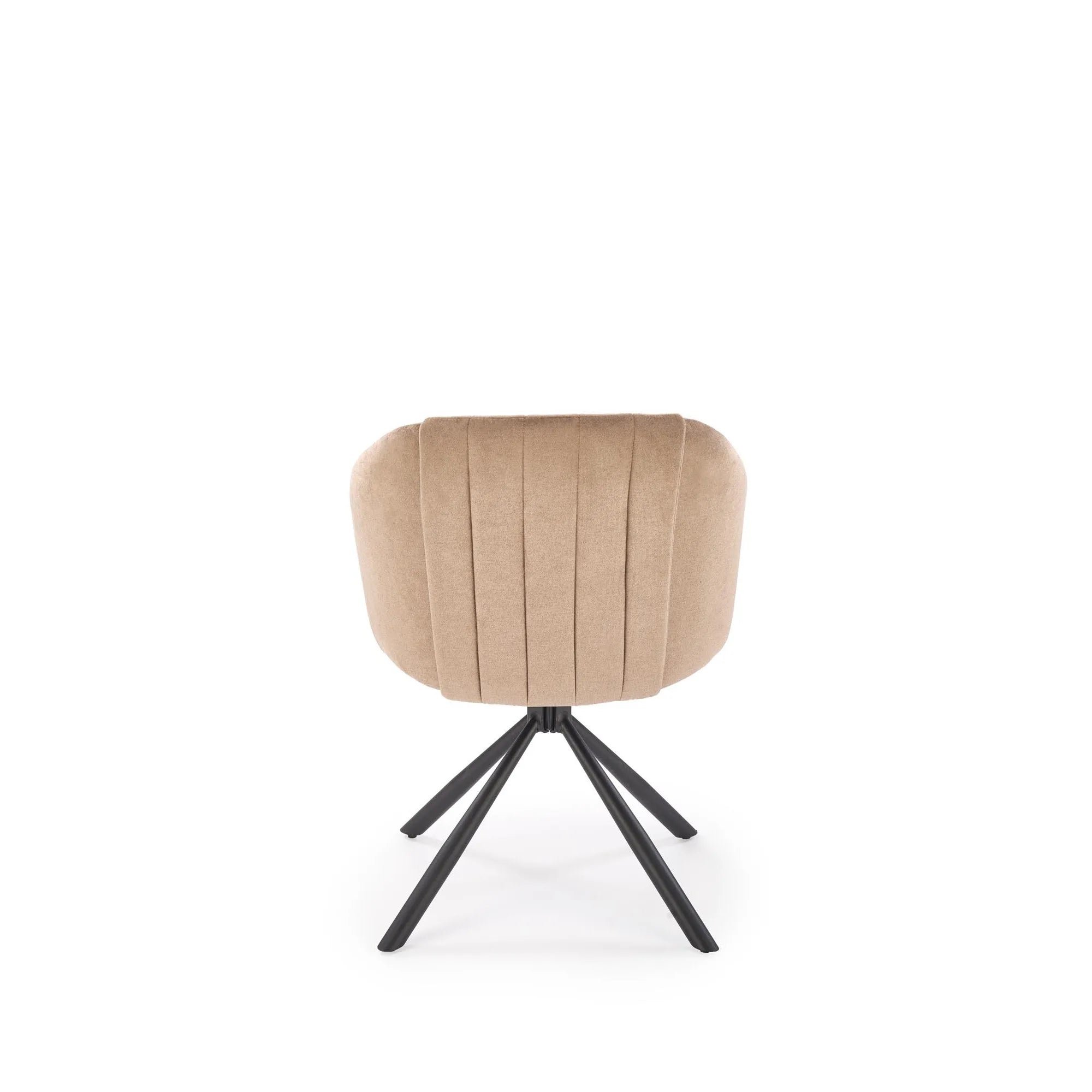 Scaun rotativ K533, cappuccino/negru, stofa clasica/metal, 57x60x80 cm