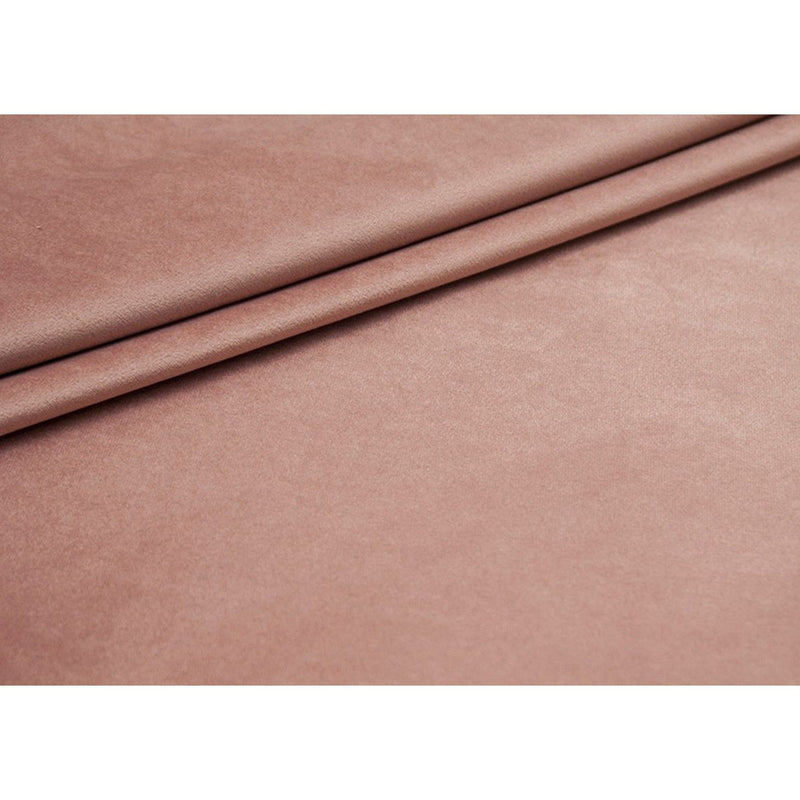 Taburet RON, stofa catifelata roz/wenge, 60x40x43 cm