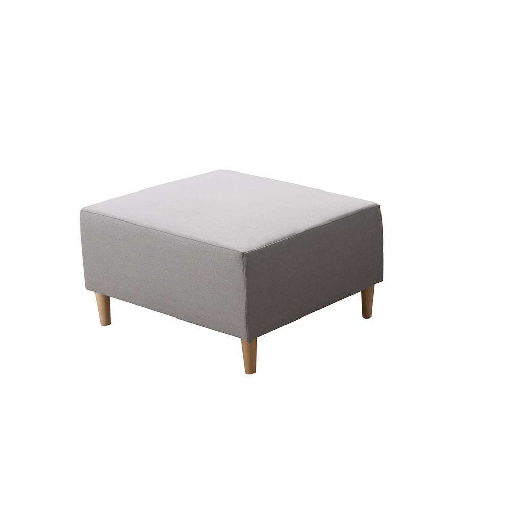 Taburet BROKEN, stofa clasica gri, 76x63x41 cm